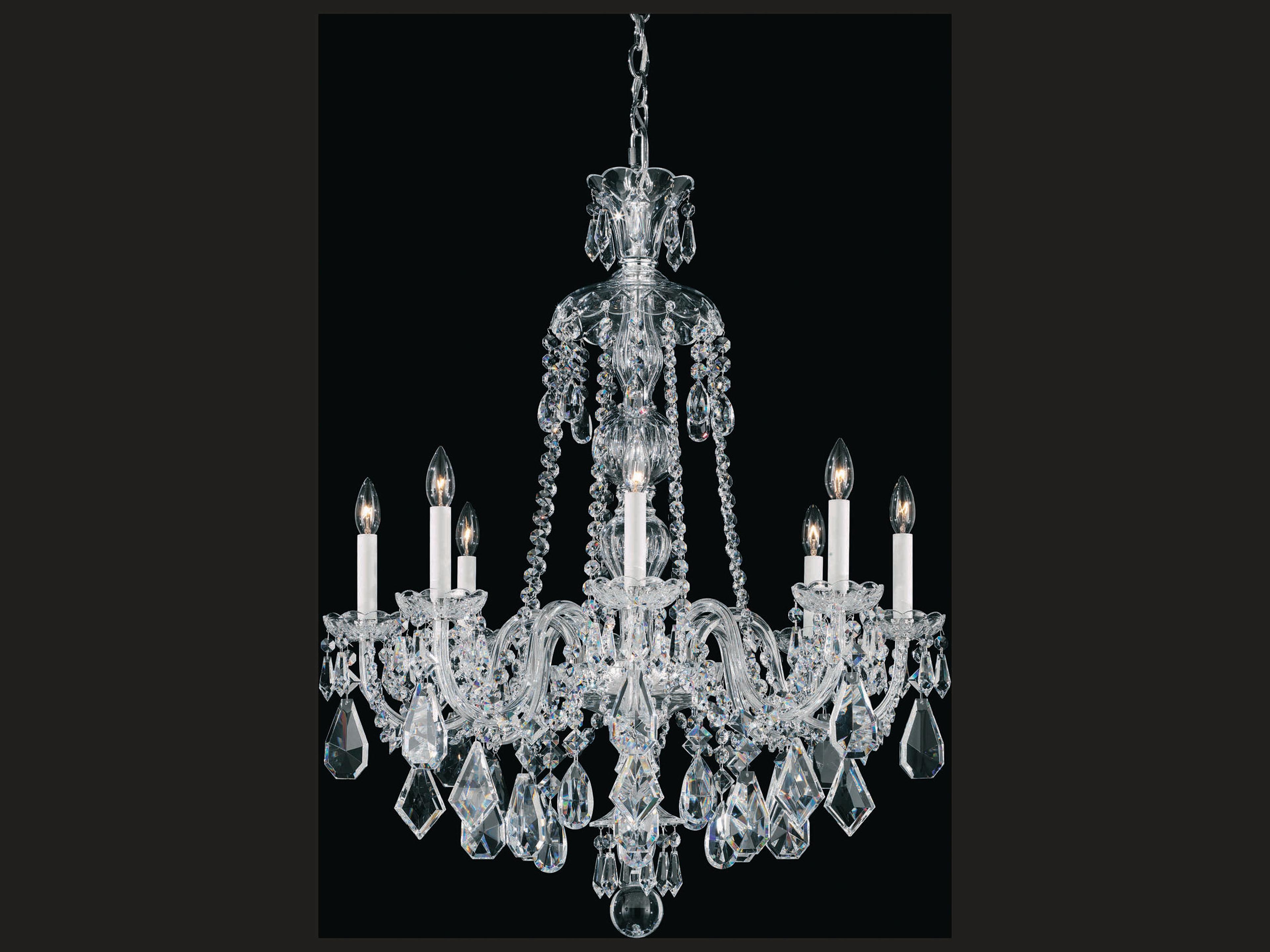 Schonbek Hamilton 8-Light Silver Candelabra Chandelier