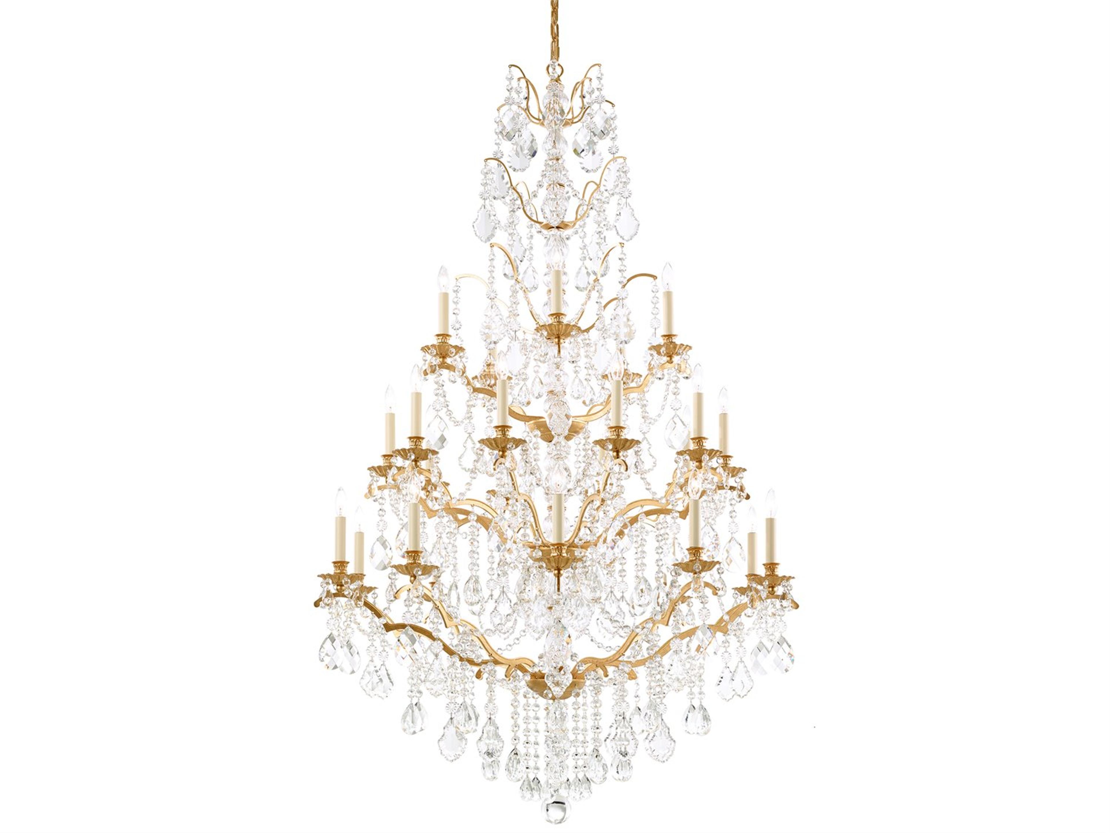 Schonbek Bordeaux 25-Light Bronze Crystal Candelabra Chandelier
