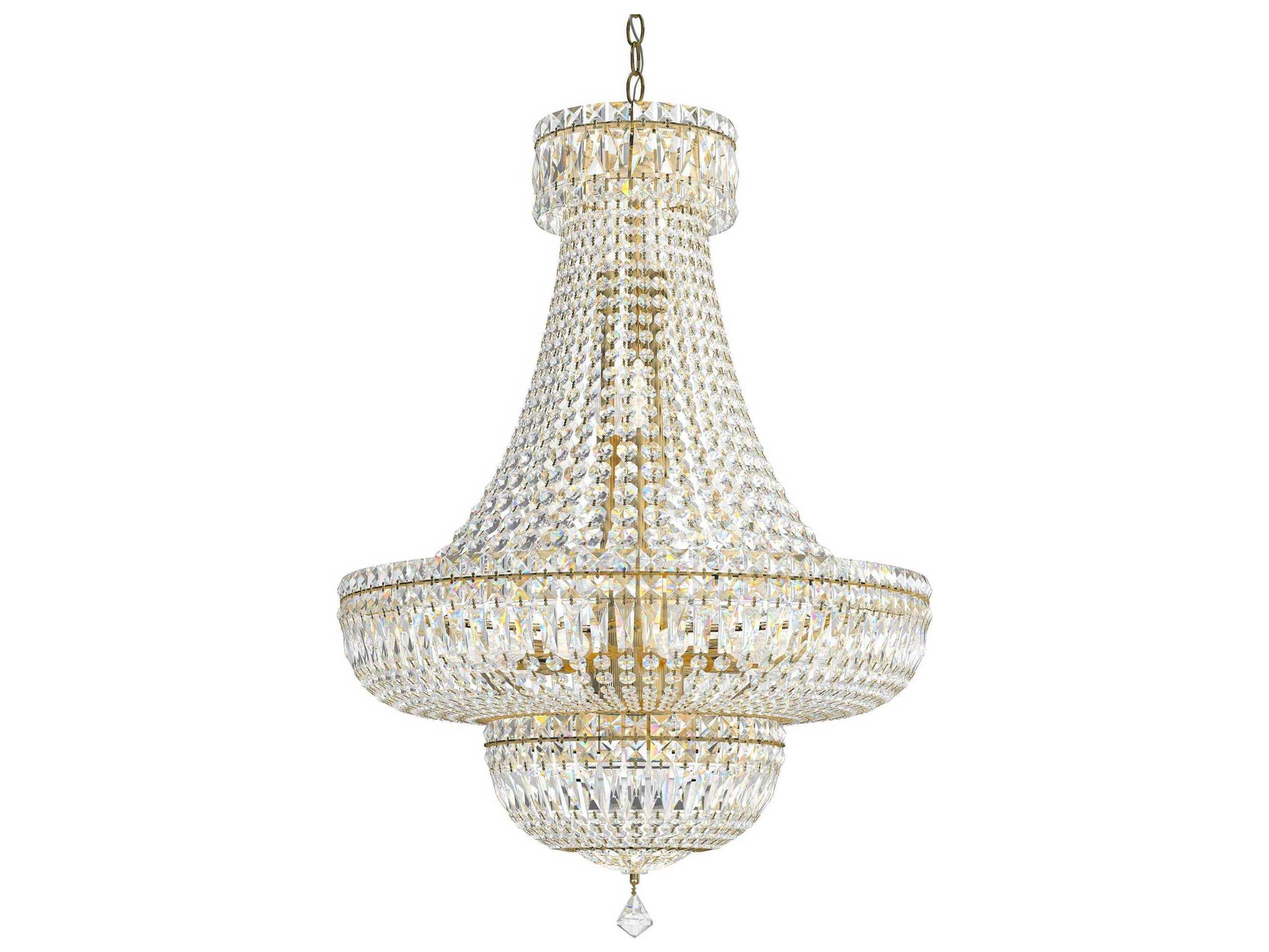 Schonbek Petit Crystal Deluxe 25-Light Silver Empire Chandelier
