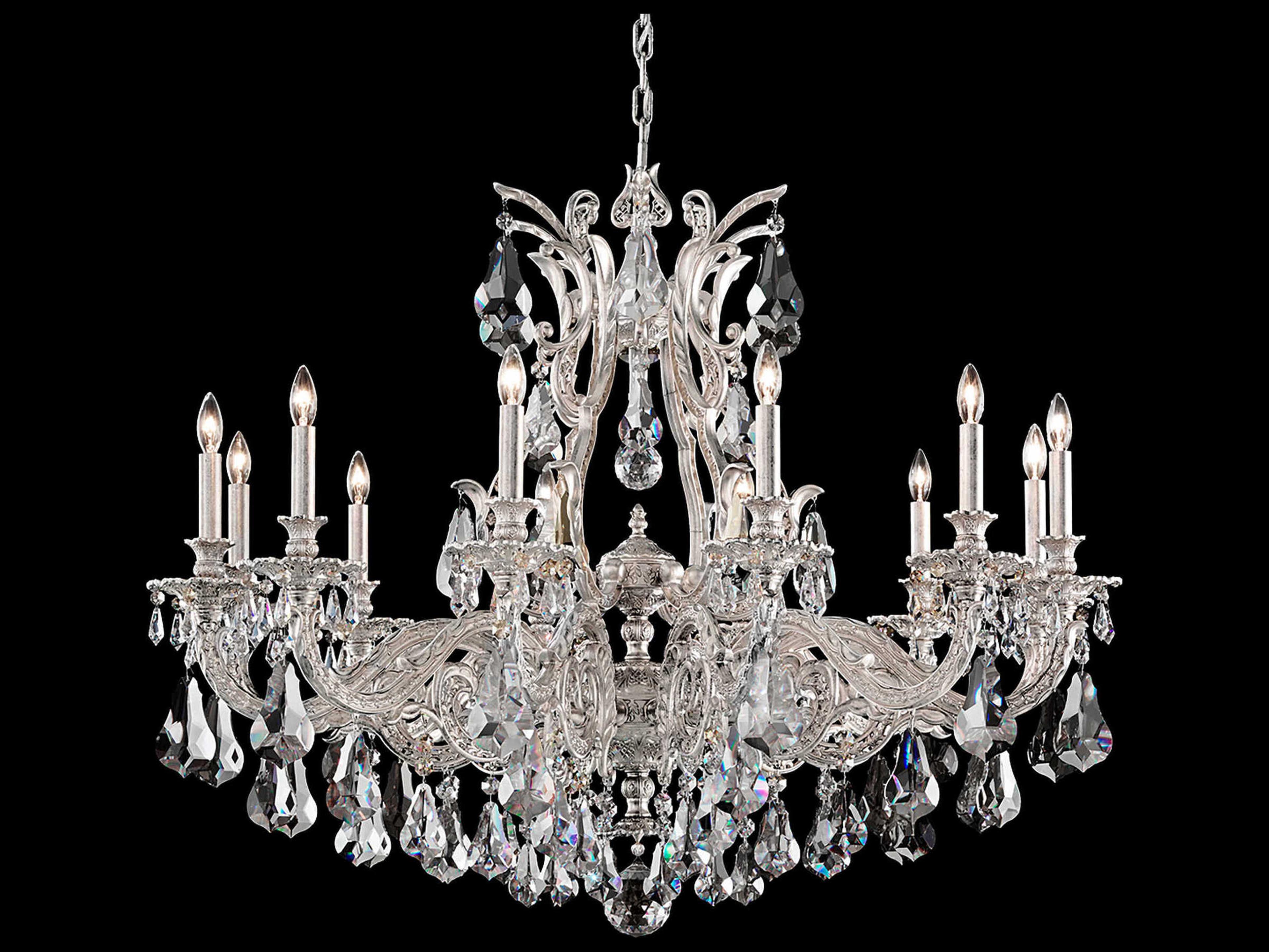 Schonbek Sophia 12-Light Gold Crystal Candelabra Chandelier