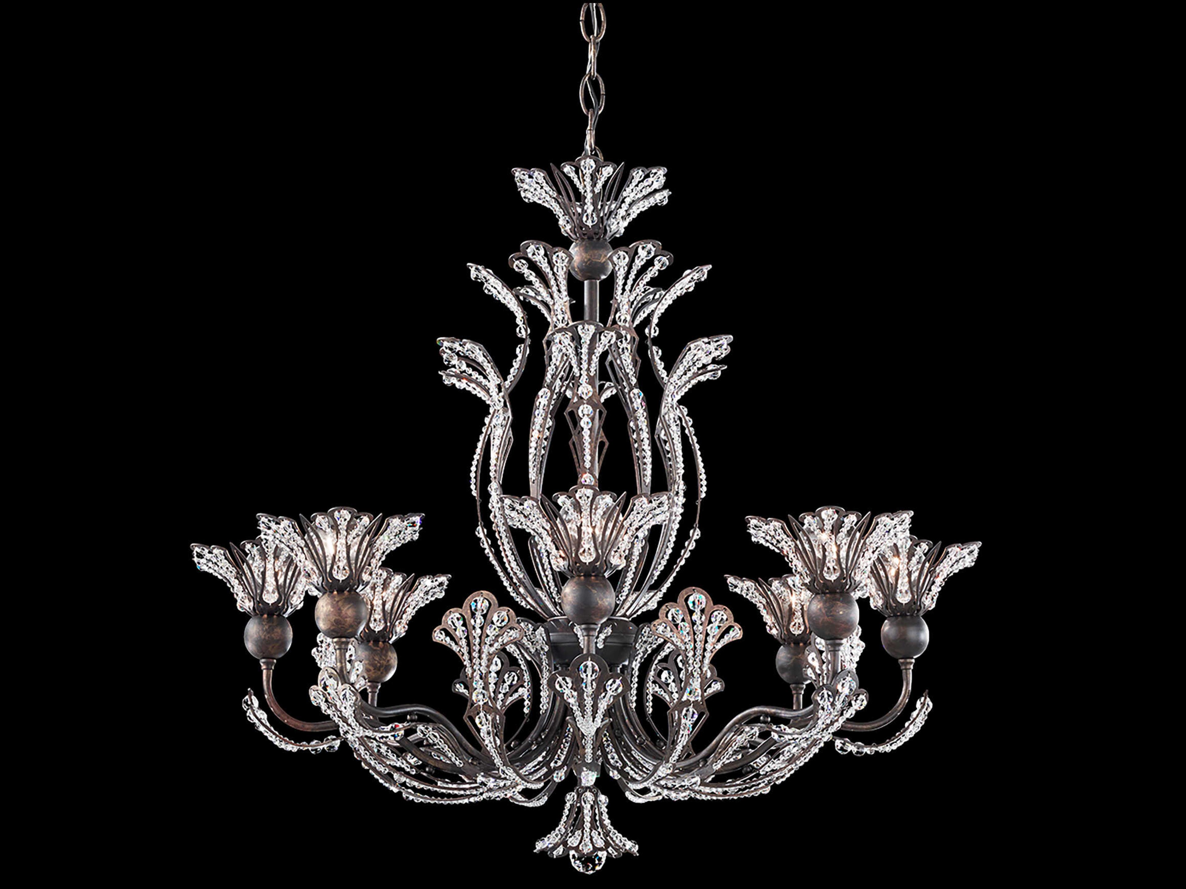 Schonbek Rivendell 8-Light Bronze Crystal Chandelier