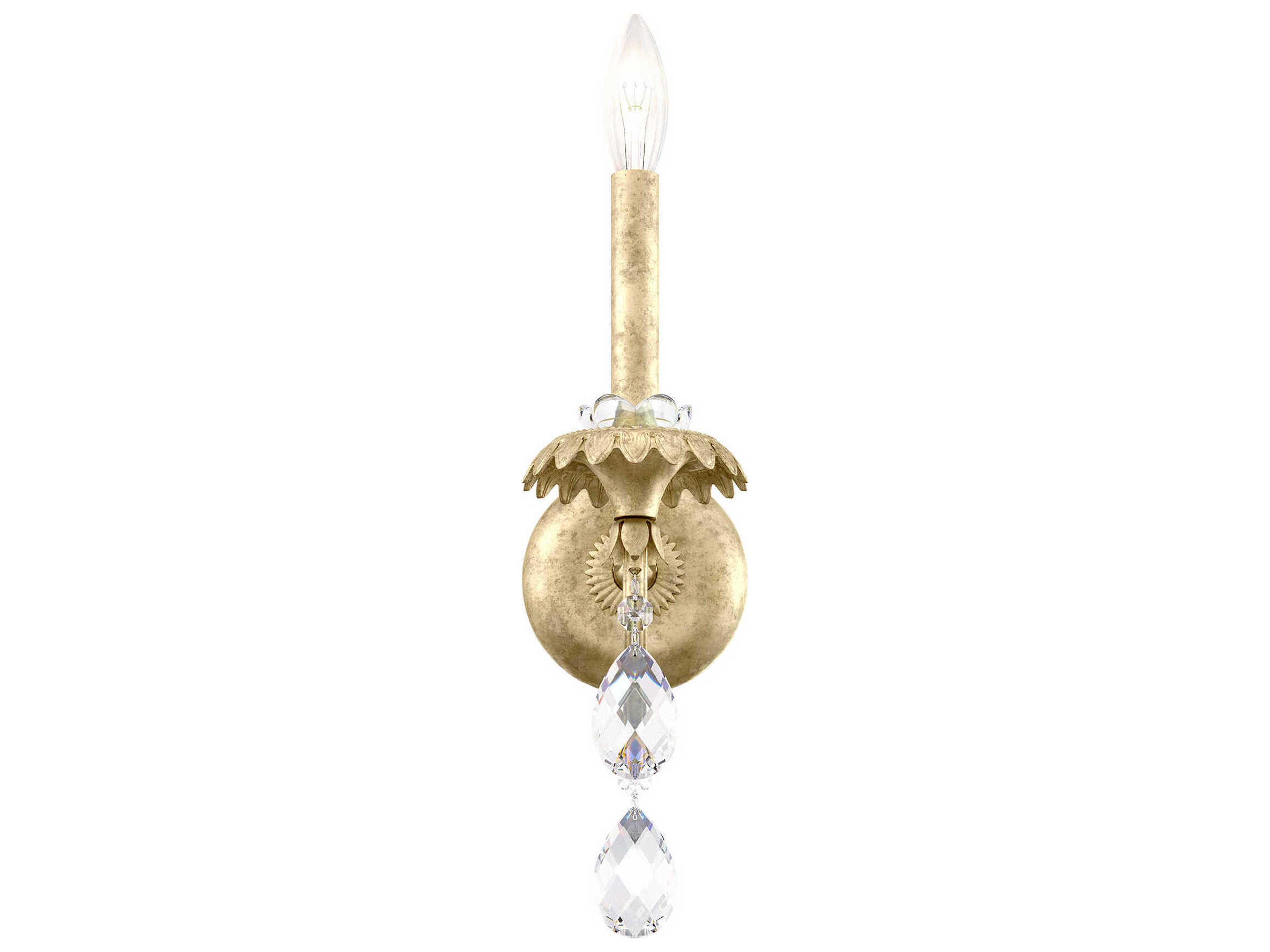 Schonbek Helenia 1-Light Antique Silver Crystal Wall Sconce