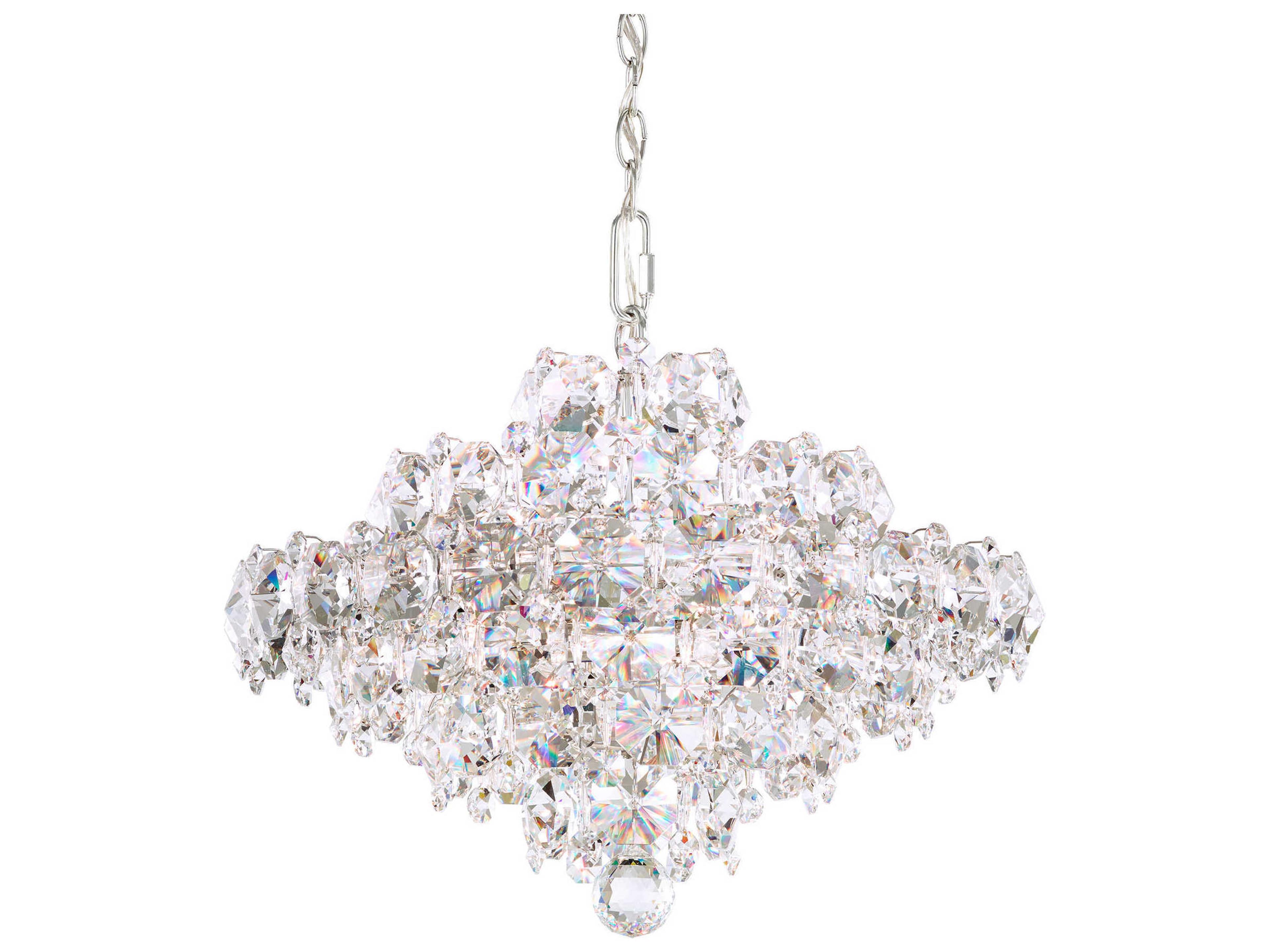 Schonbek Baronet 8-Light Silver Crystal Pendant