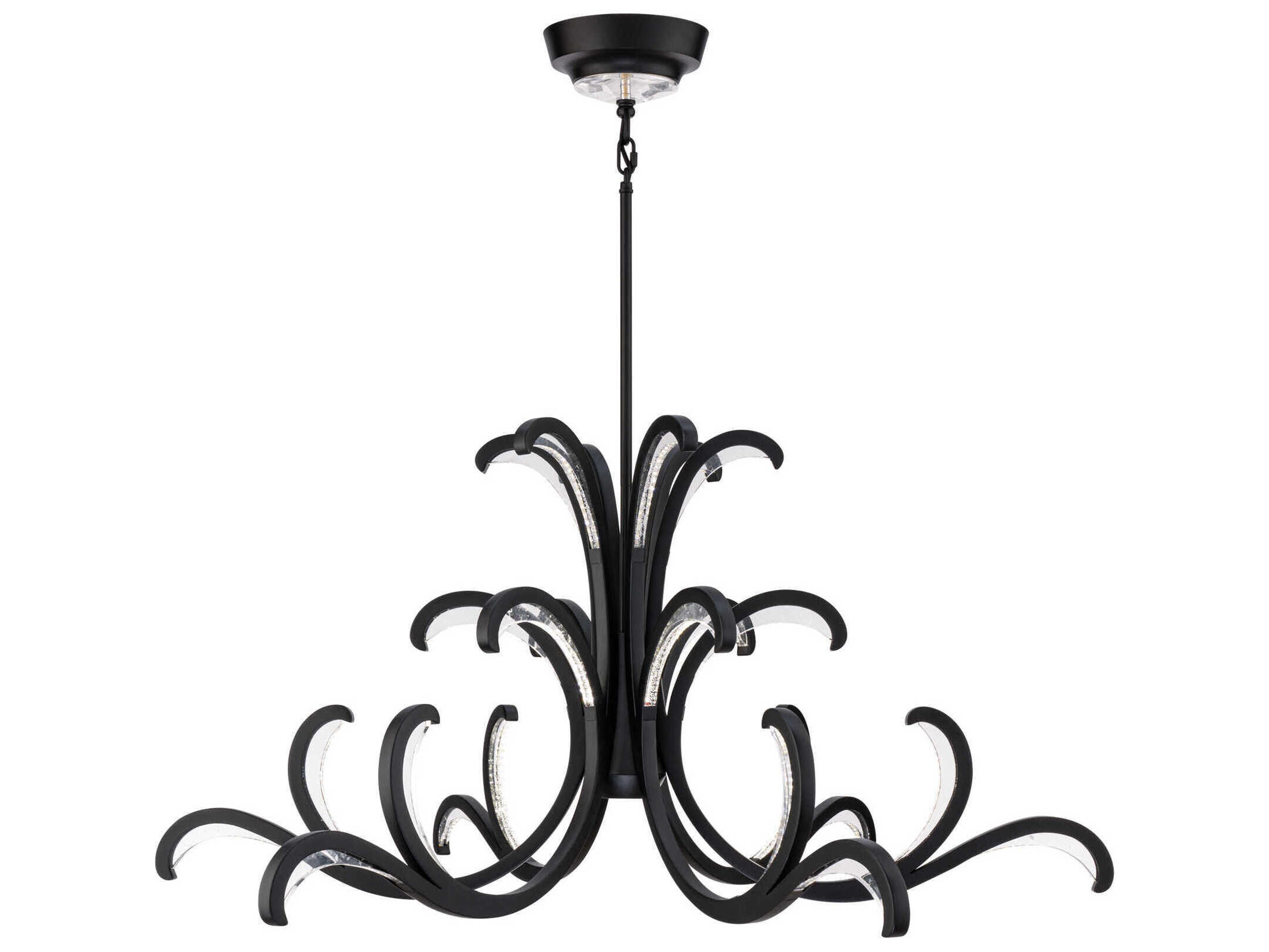 Schonbek Lombardy Black Linear Tiered Pendant