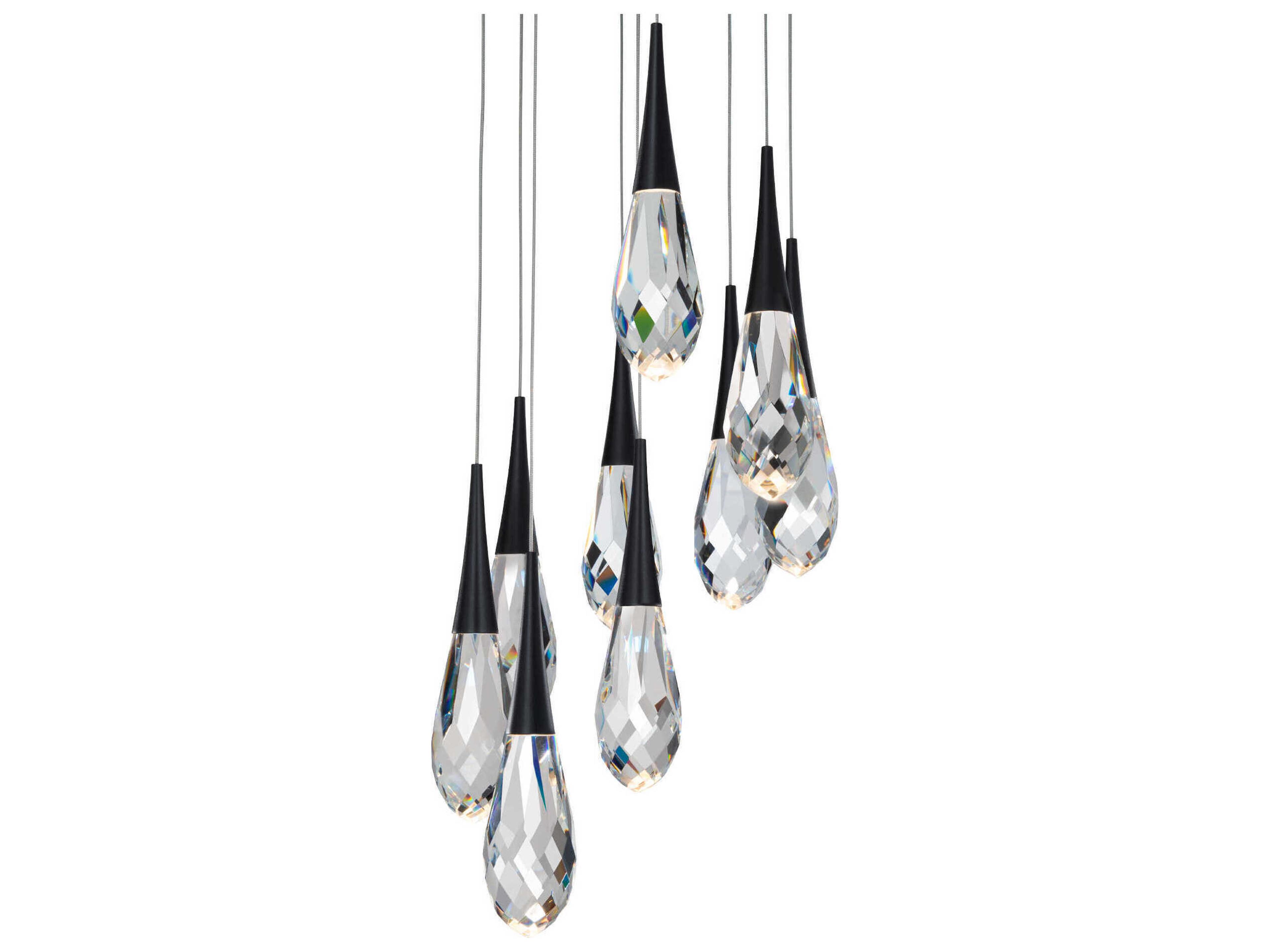 Schonbek Hibiscus 9-Light Black Pendant