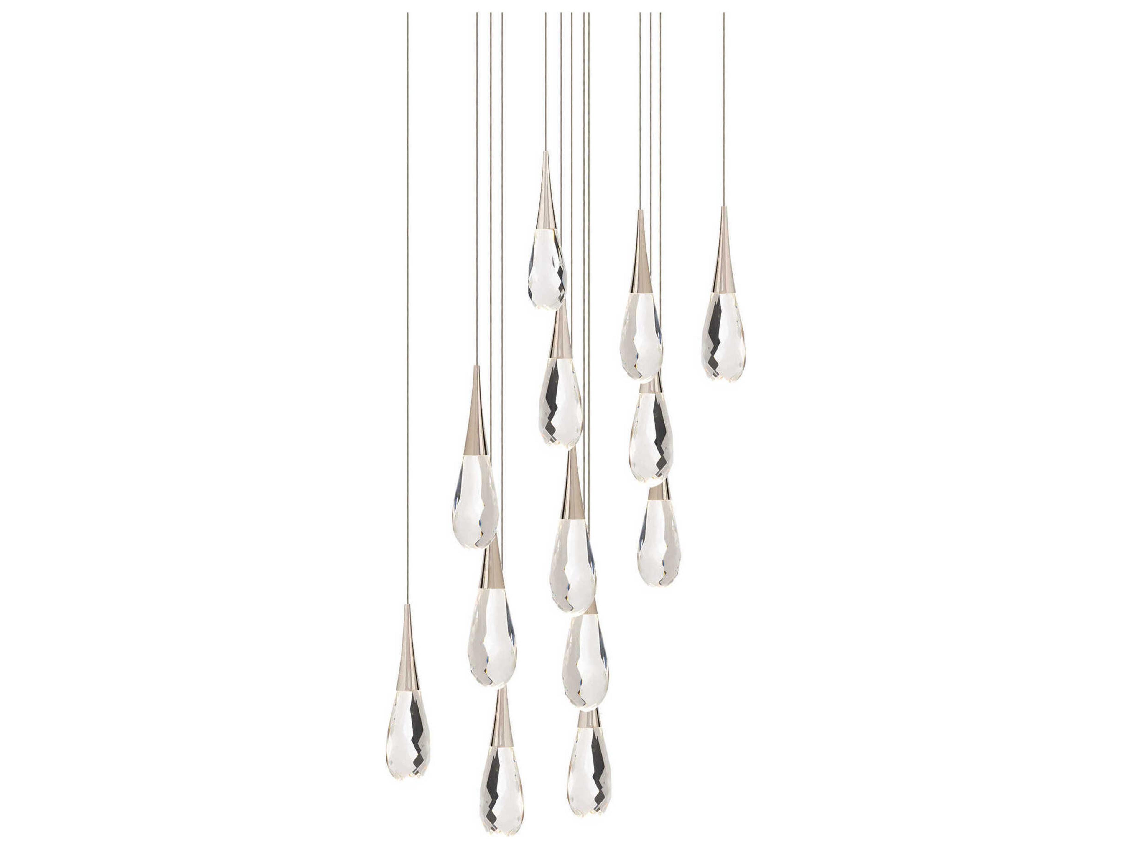 Schonbek Hibiscus 13-Light Polished Nickel Pendant