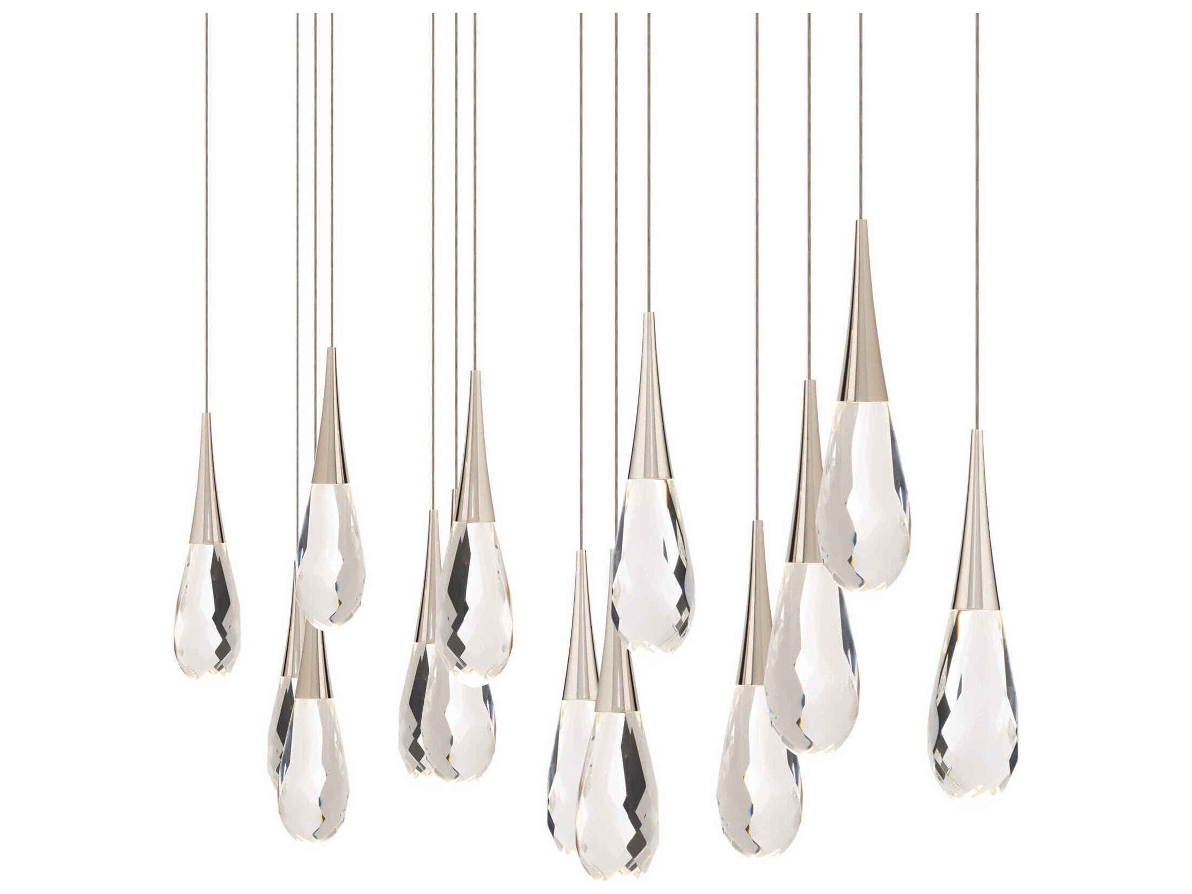 Schonbek Hibiscus 14-Light Polished Nickel Island Pendant