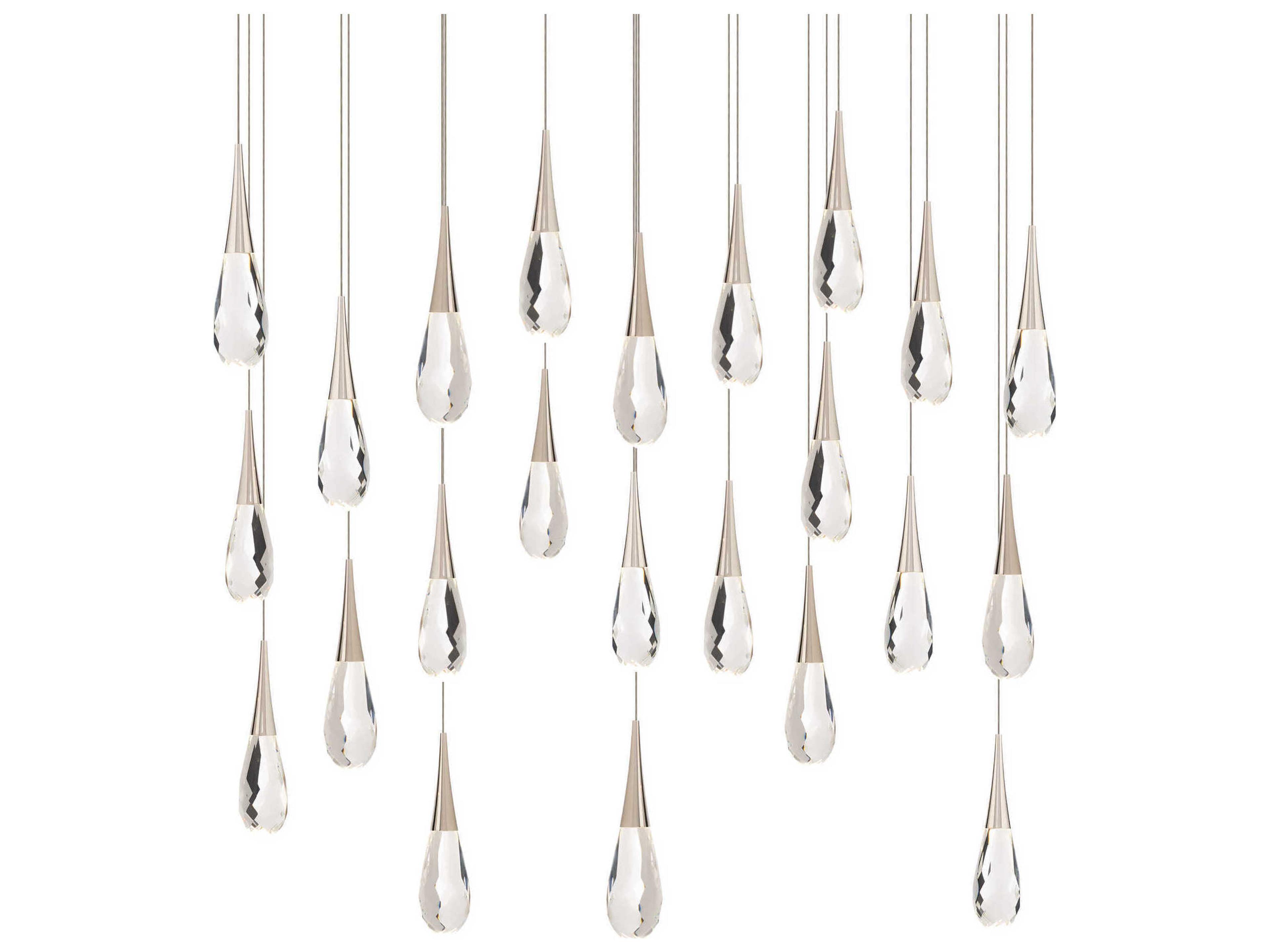 Schonbek Hibiscus 23-Light Polished Nickel Island Pendant