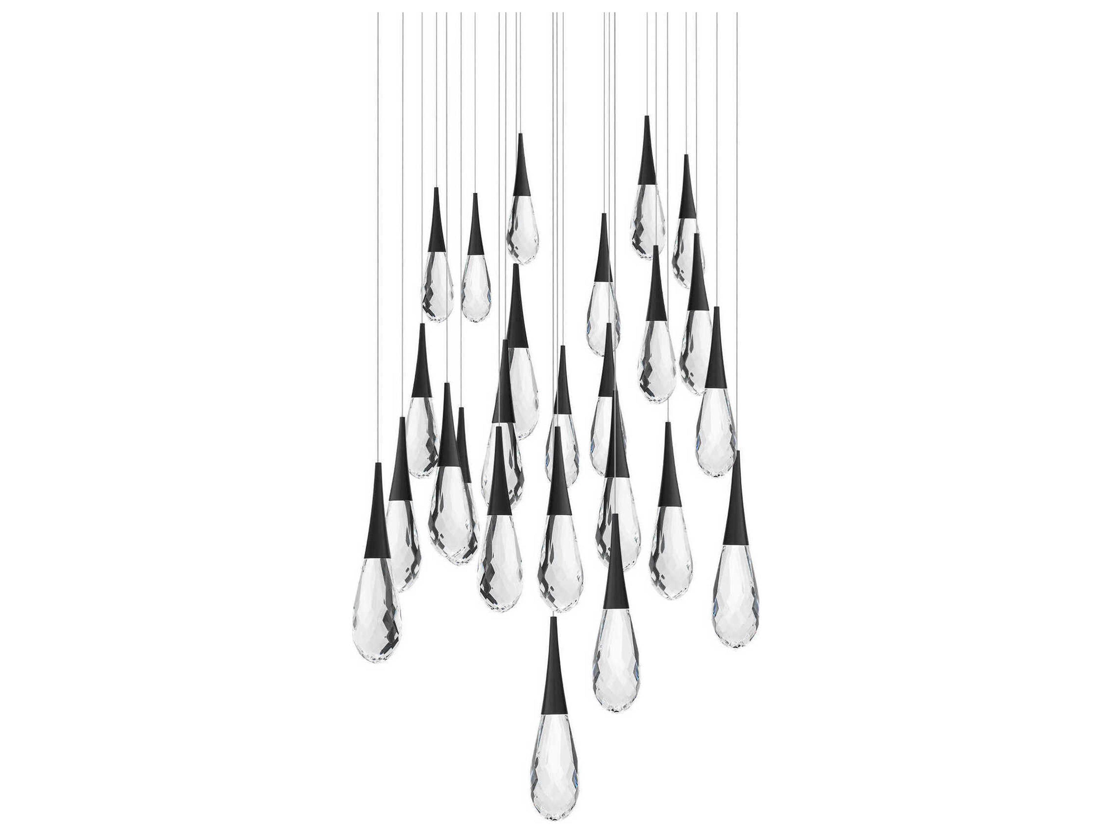 Schonbek Hibiscus 25-Light Black Pendant