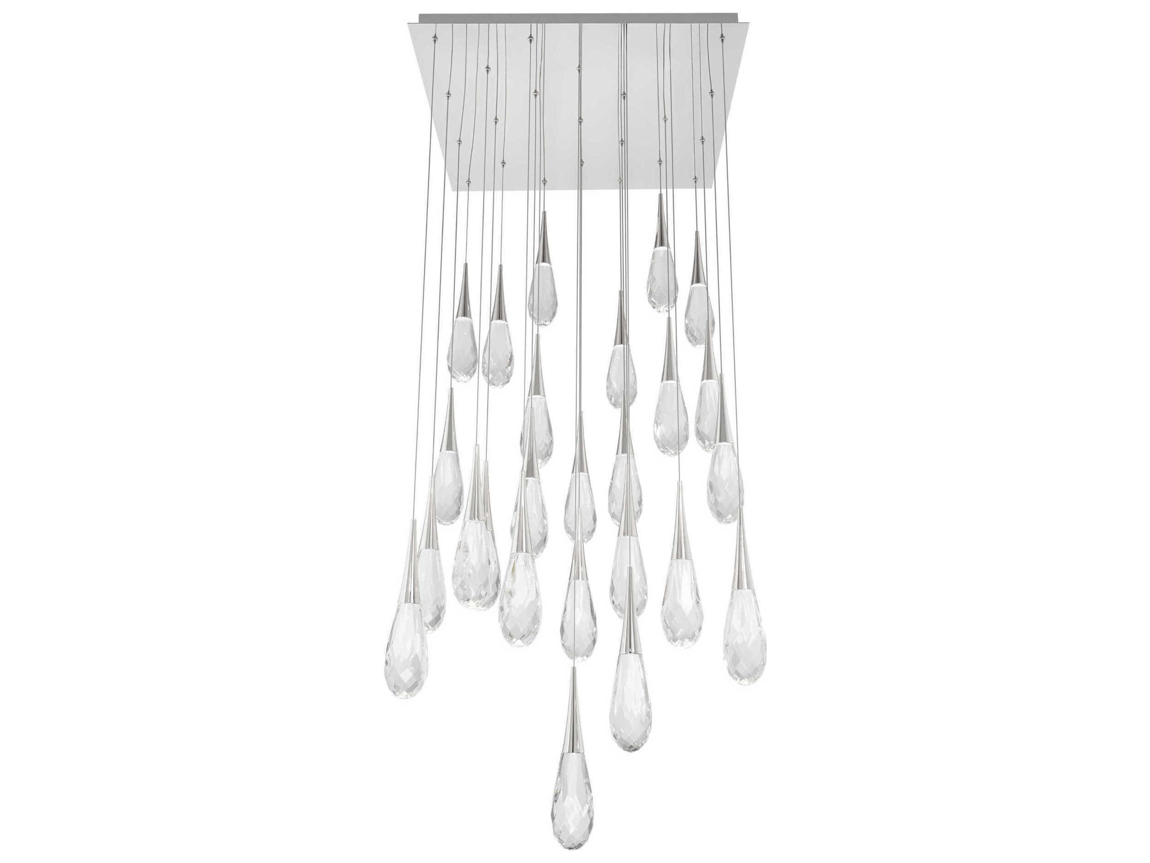 Schonbek Hibiscus 25-Light Polished Nickel Pendant