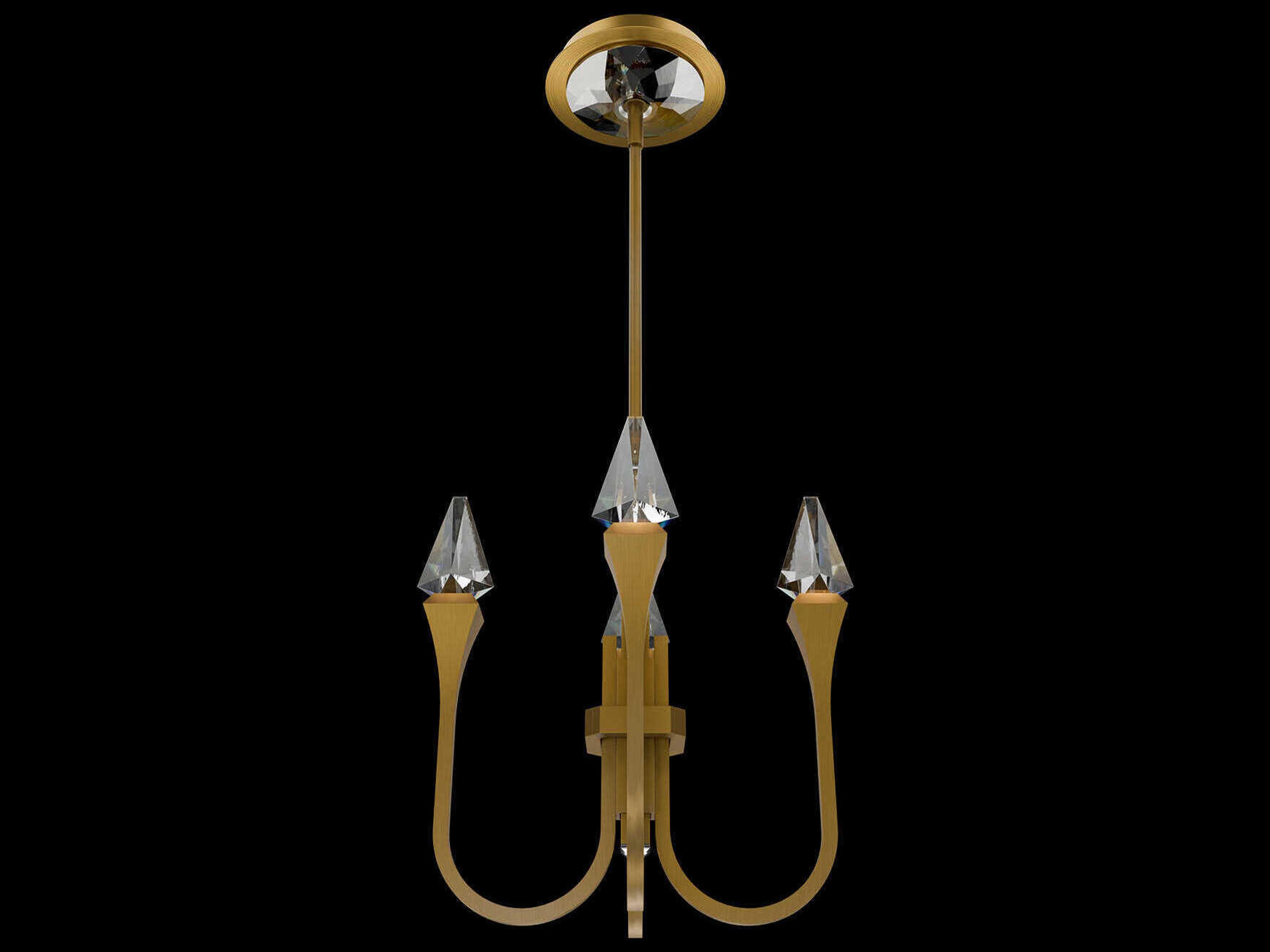 Schonbek Plumeria Aged Brass Chandelier