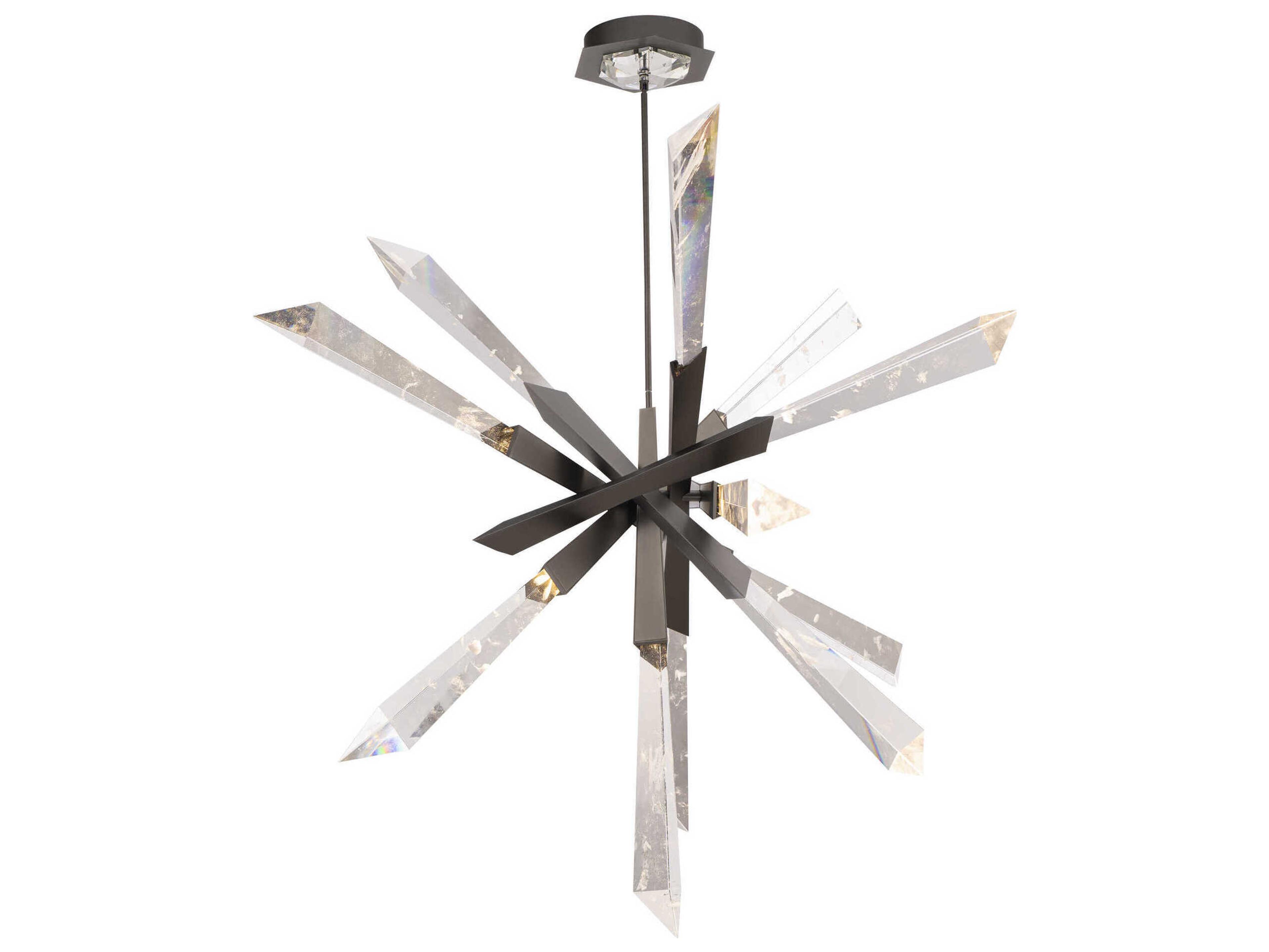 Schonbek Solitude 12-Light Antique Nickel Linear Sputnik Pendant