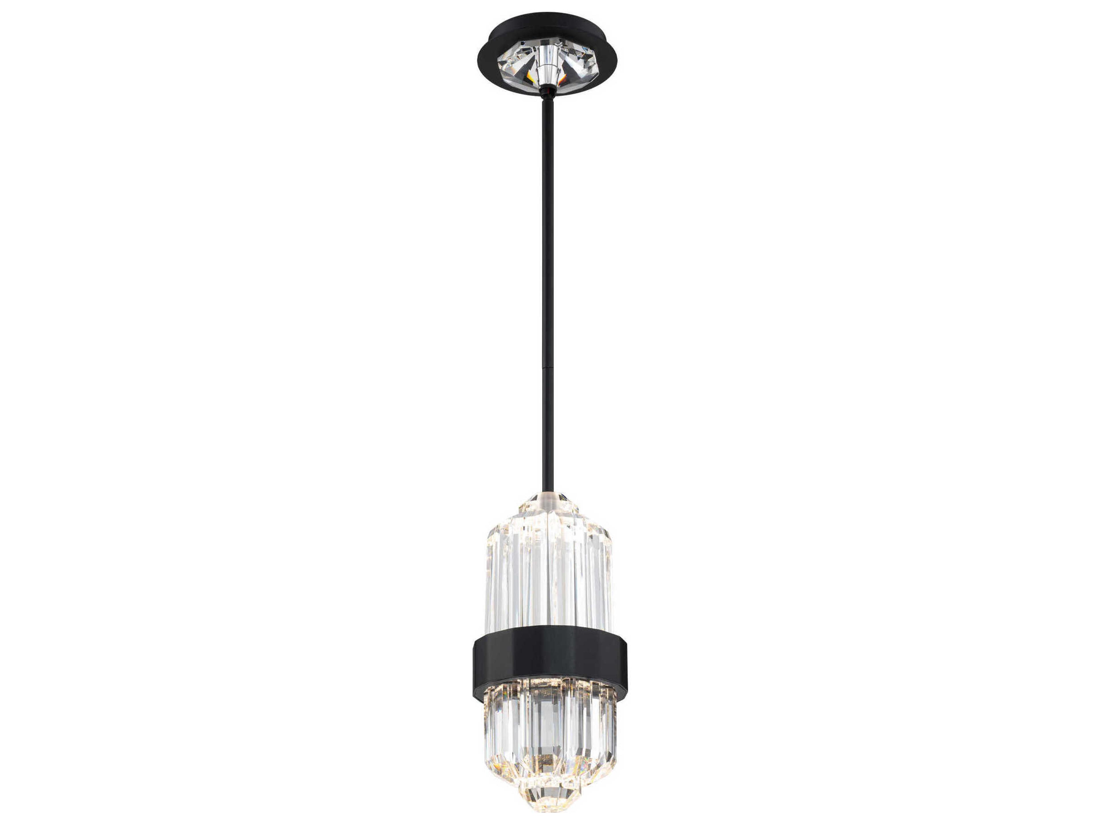Schonbek Silo Black Cylinder Mini Pendant
