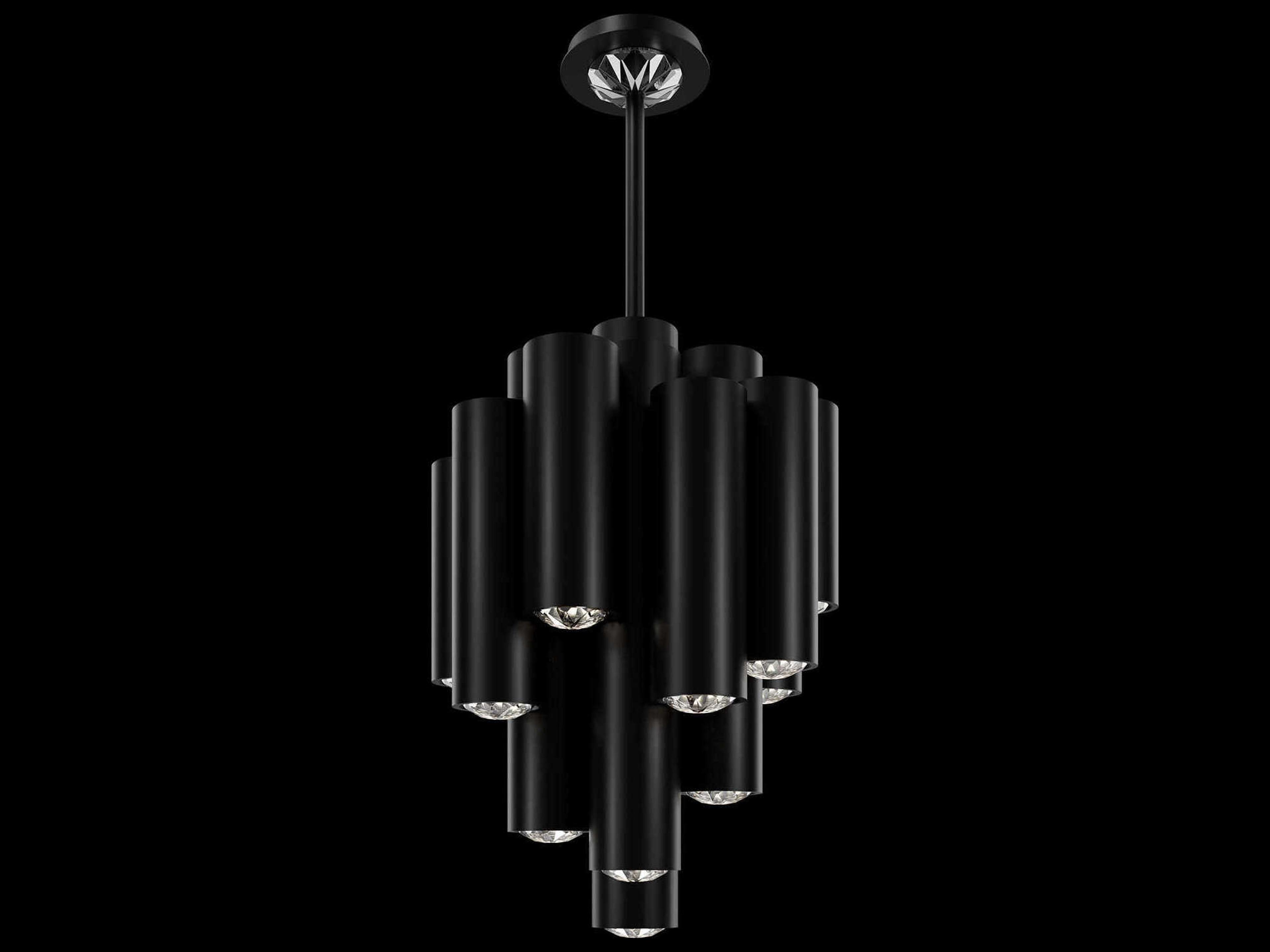 Schonbek Tamara Black Cylinder Pendant
