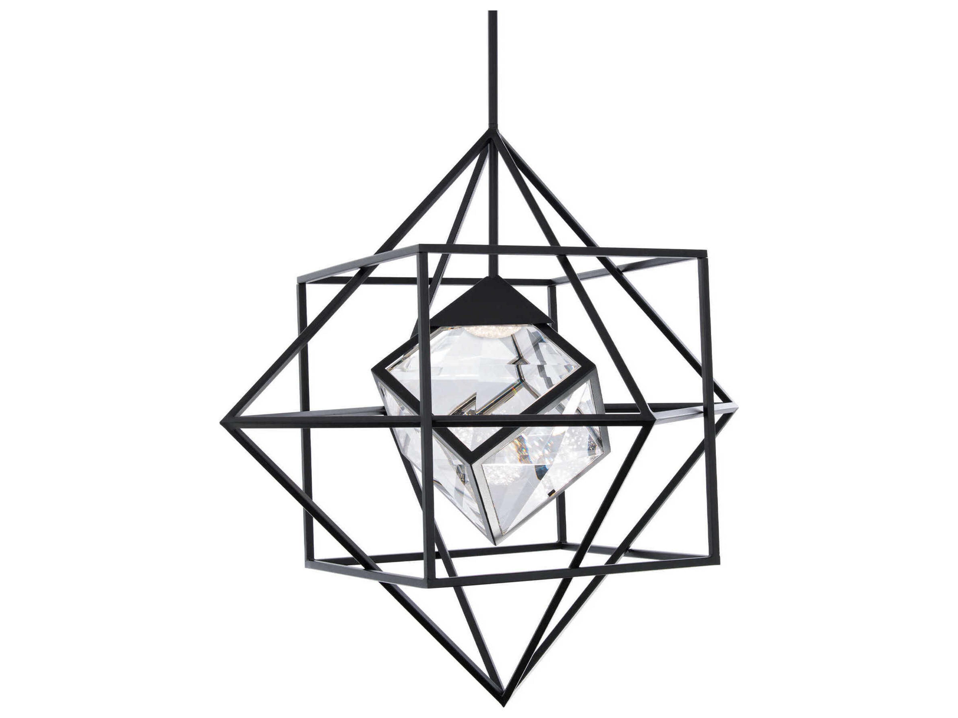 Schonbek Heracles 1-Light Black Geometric Pendant