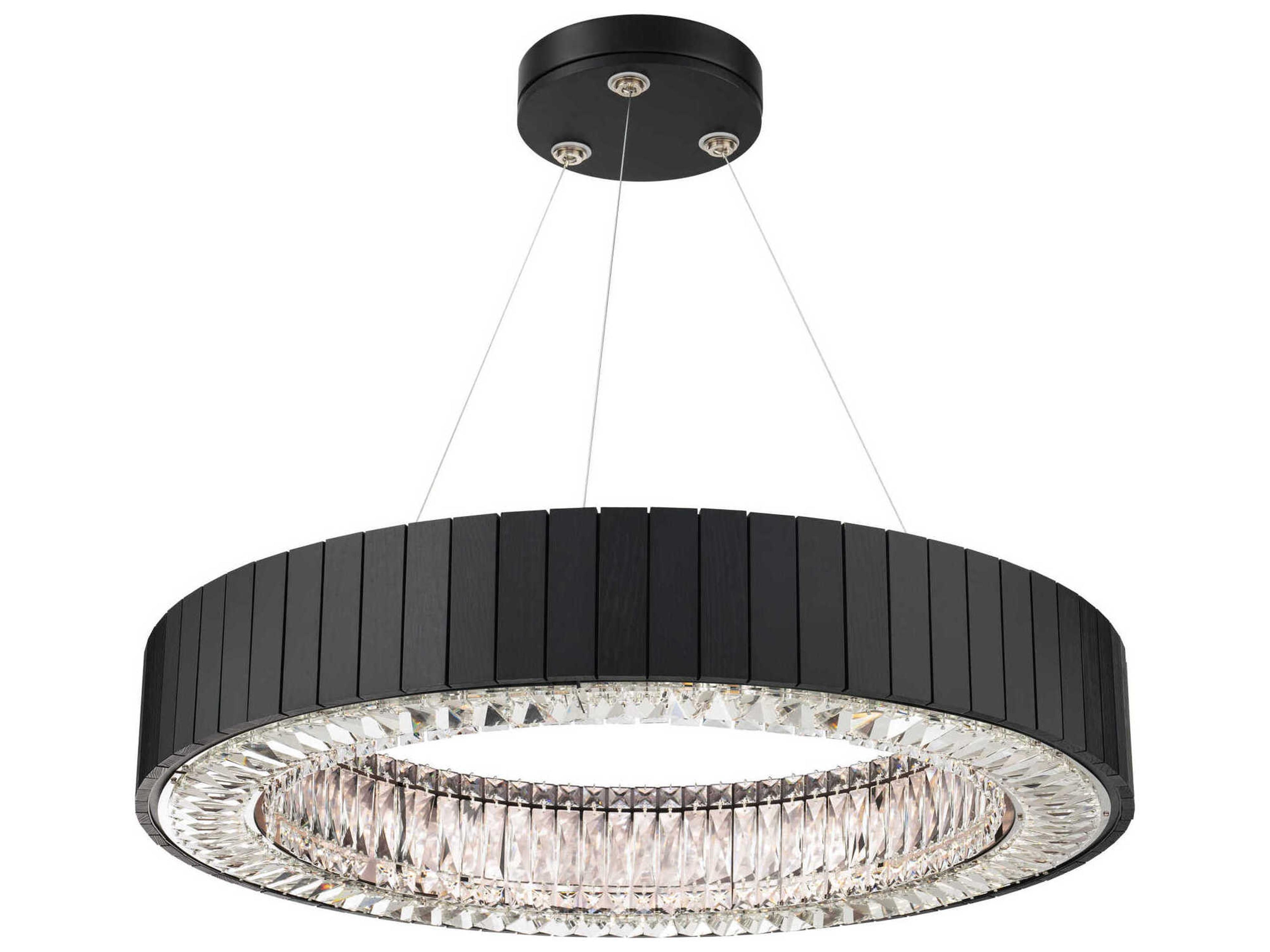 Schonbek Andean Charcoal Oak Black Round Pendant