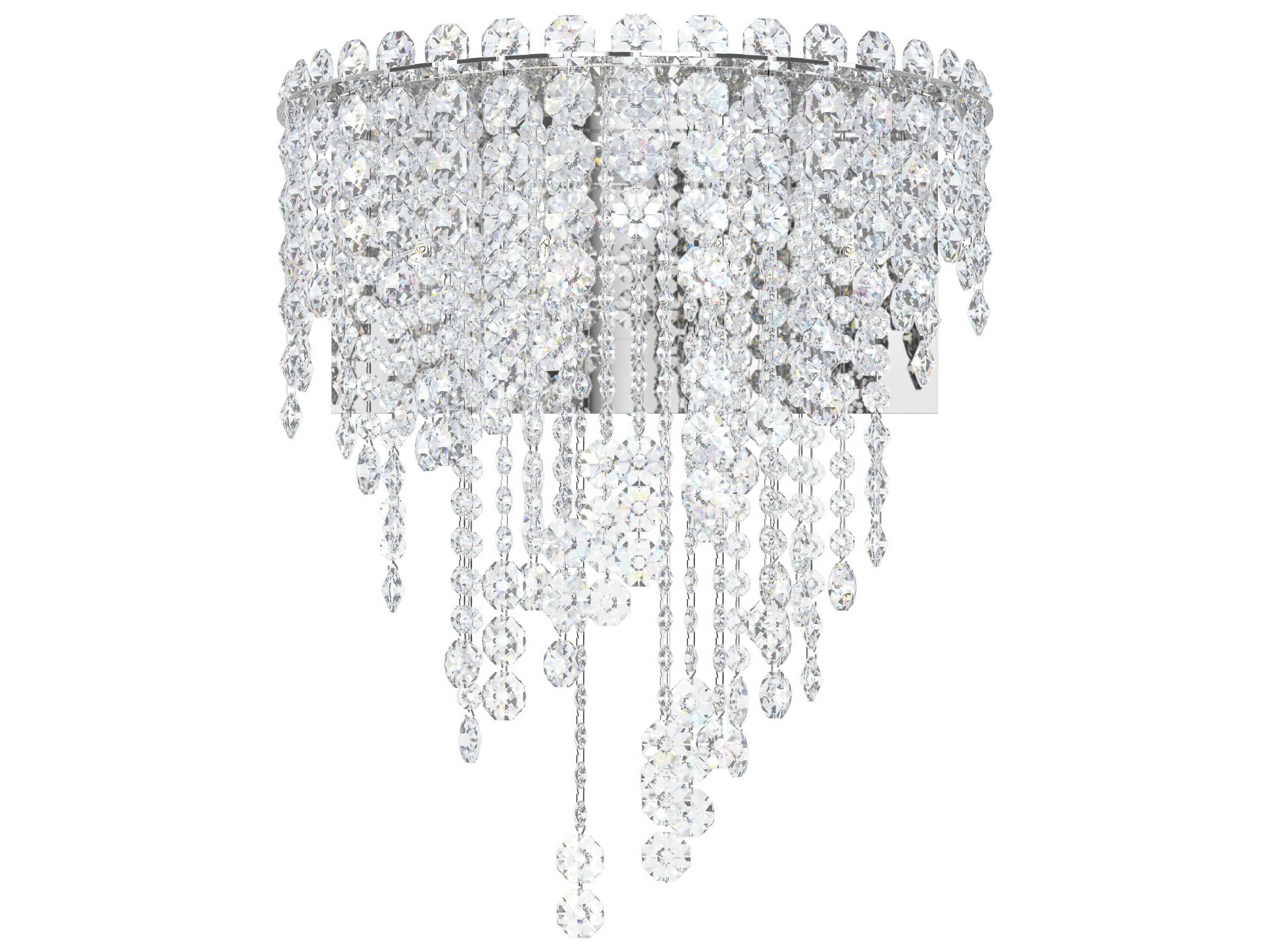 Schonbek Chantant 4-Light Stainless Steel Crystal Wall Sconce