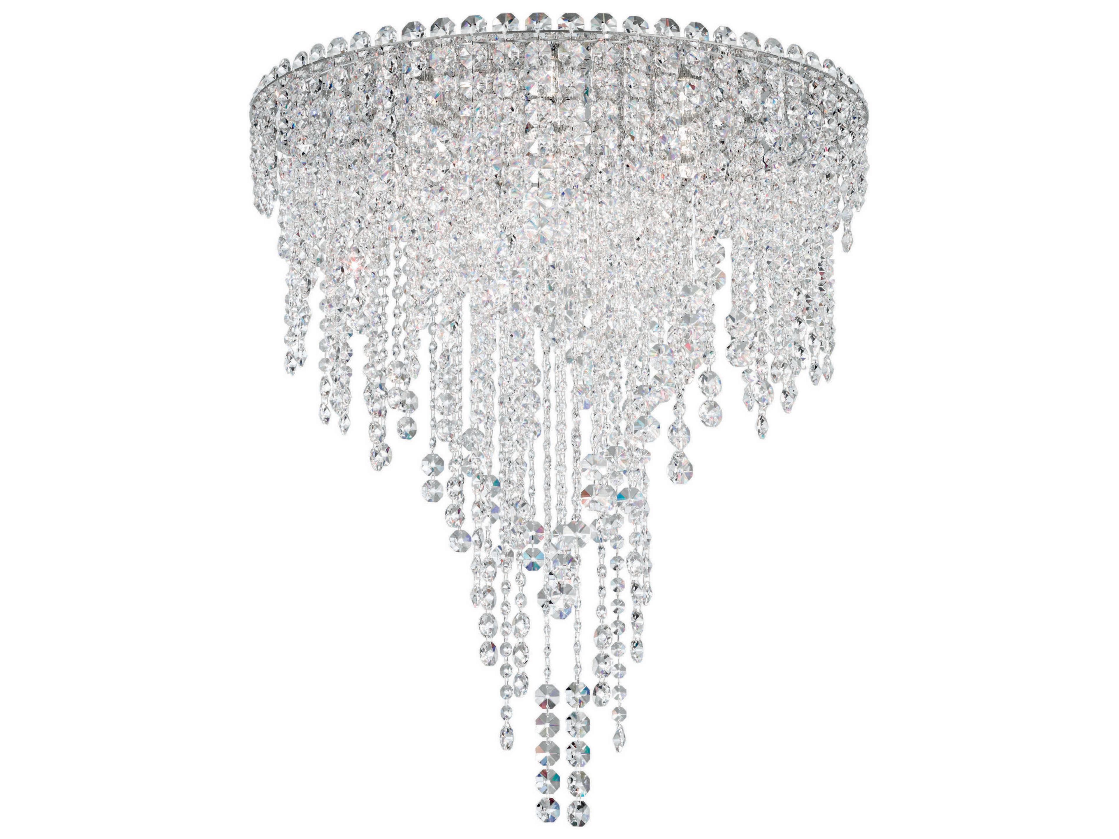 Schonbek Chantant 6-Light Stainless Steel Crystal Flush Mount