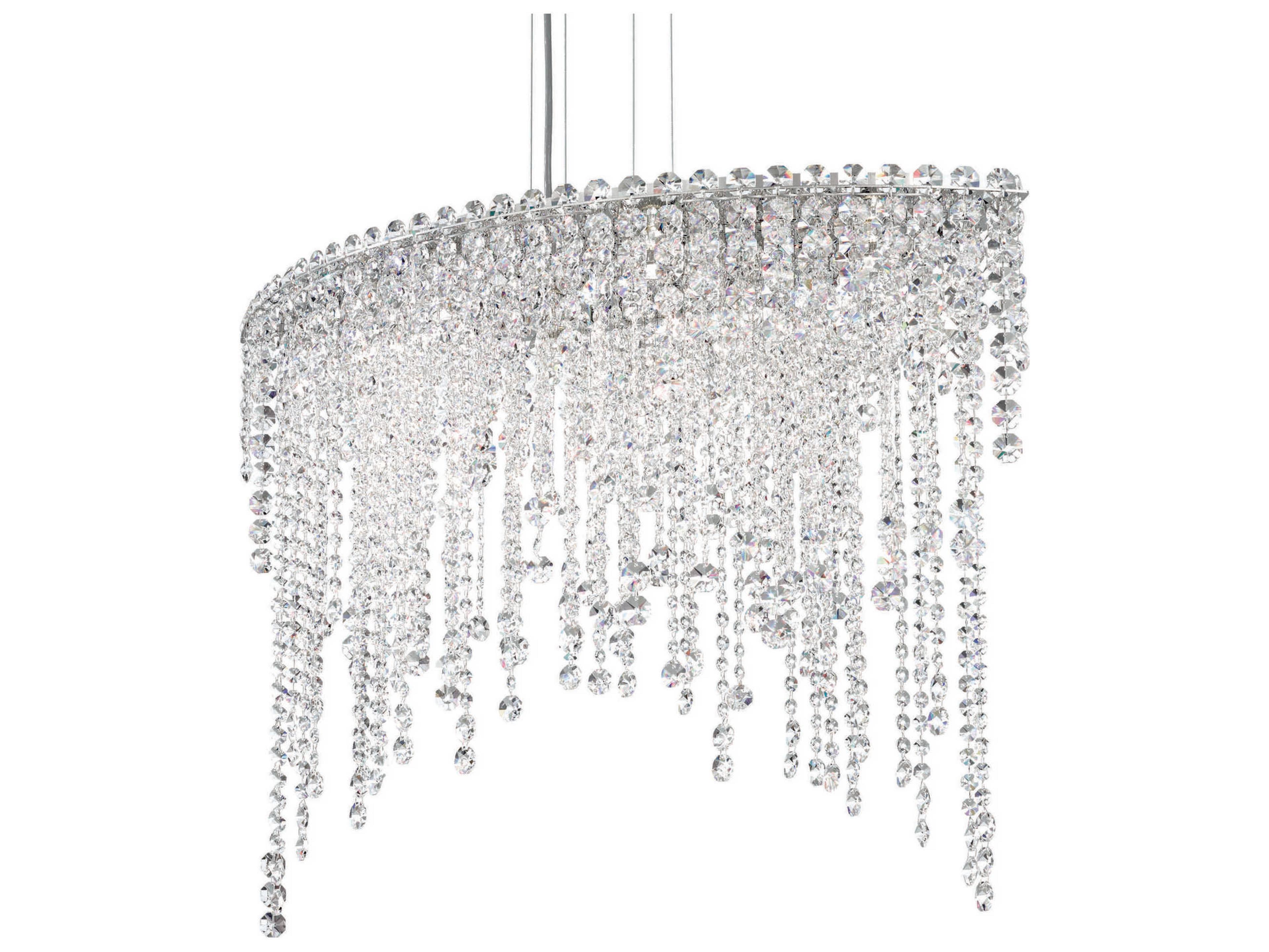 Schonbek Chantant 6-Light Stainless Steel Crystal Island Pendant
