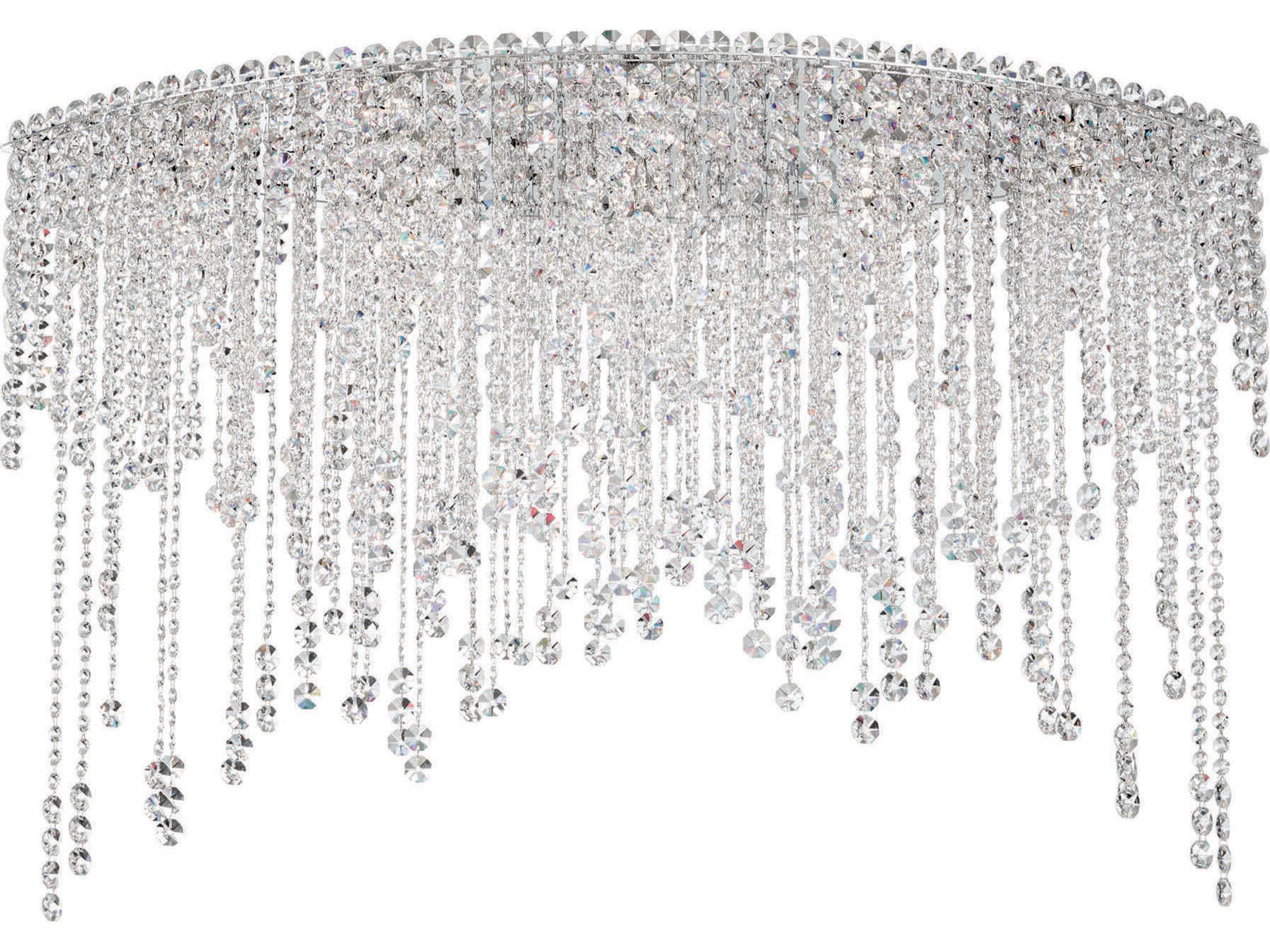 Schonbek Chantant 8-Light Stainless Steel Crystal Flush Mount