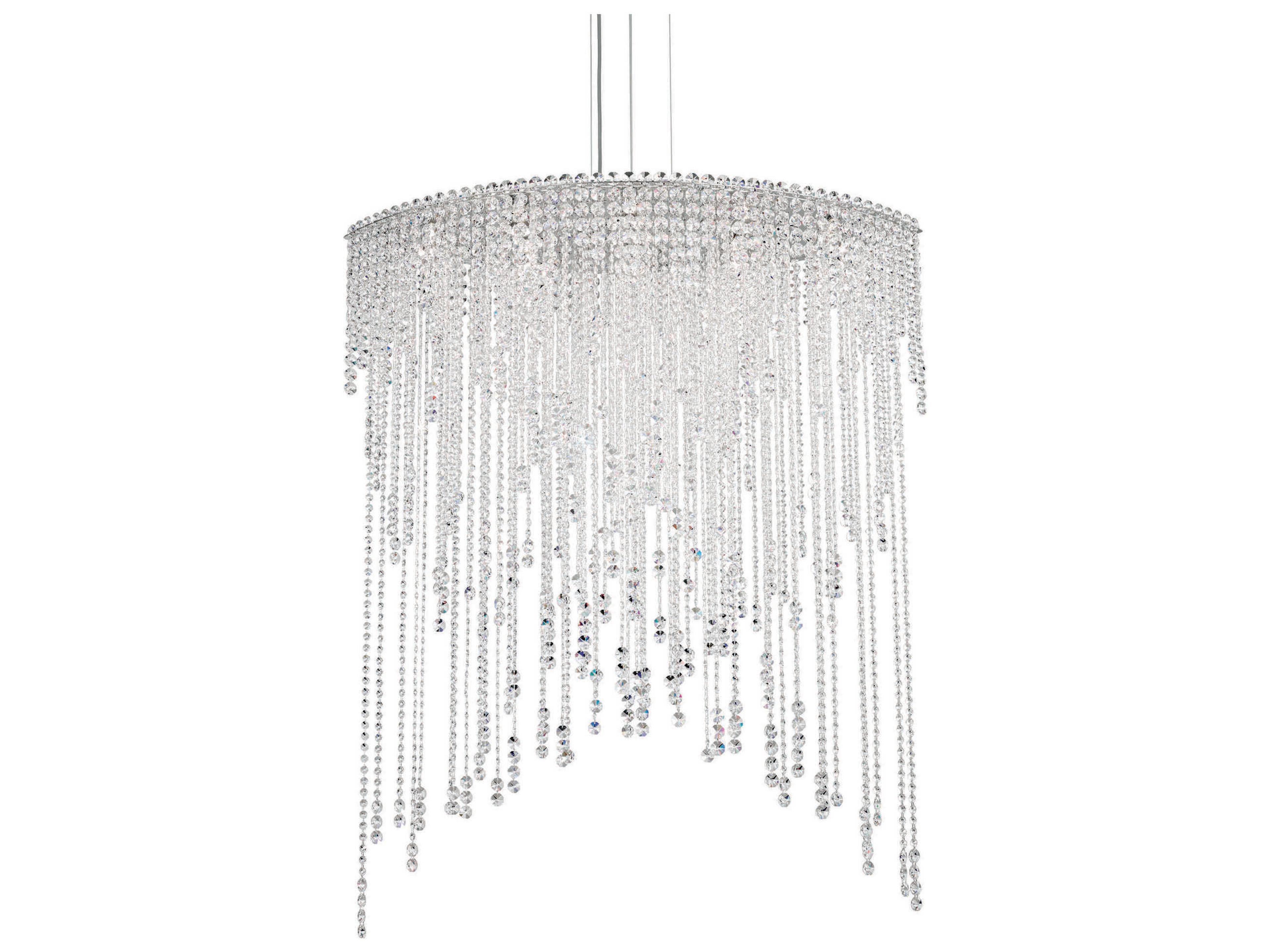Schonbek Chantant 8-Light Stainless Steel Crystal Island Pendant