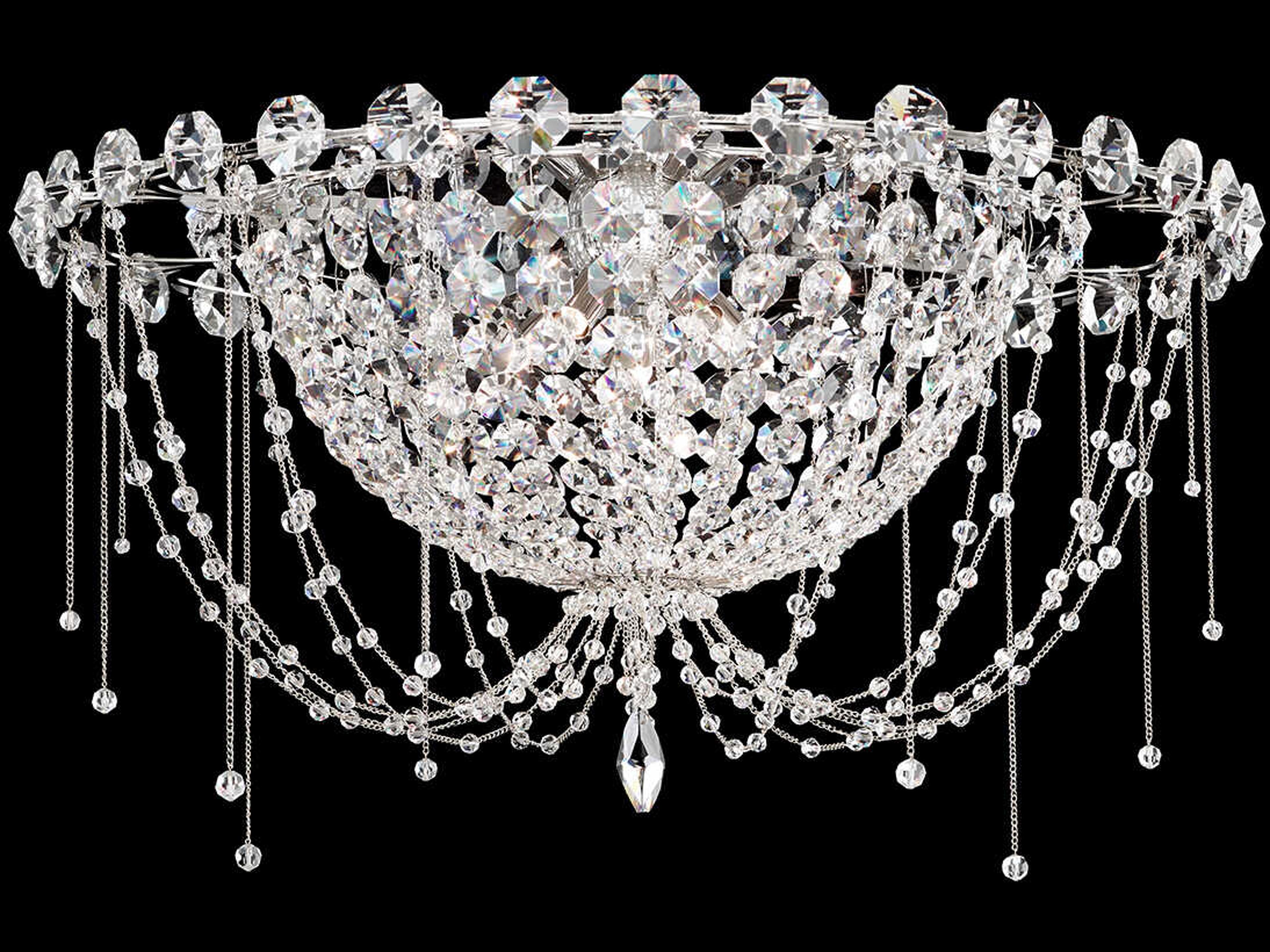 Schonbek Chrysalita 5-Light Stainless Steel Traditional Flush Mount