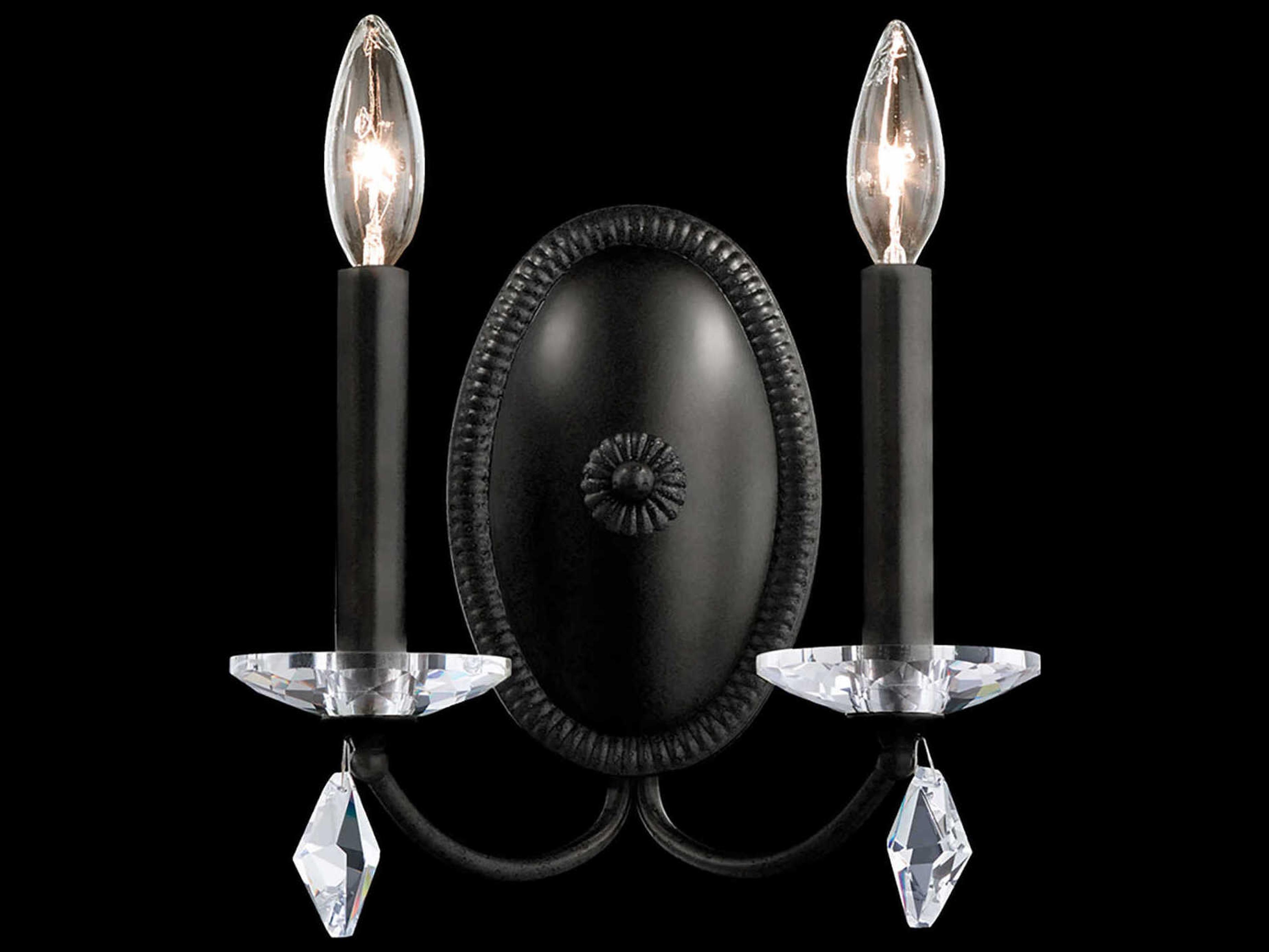 Schonbek Modique 2-Light Silver Crystal Wall Sconce