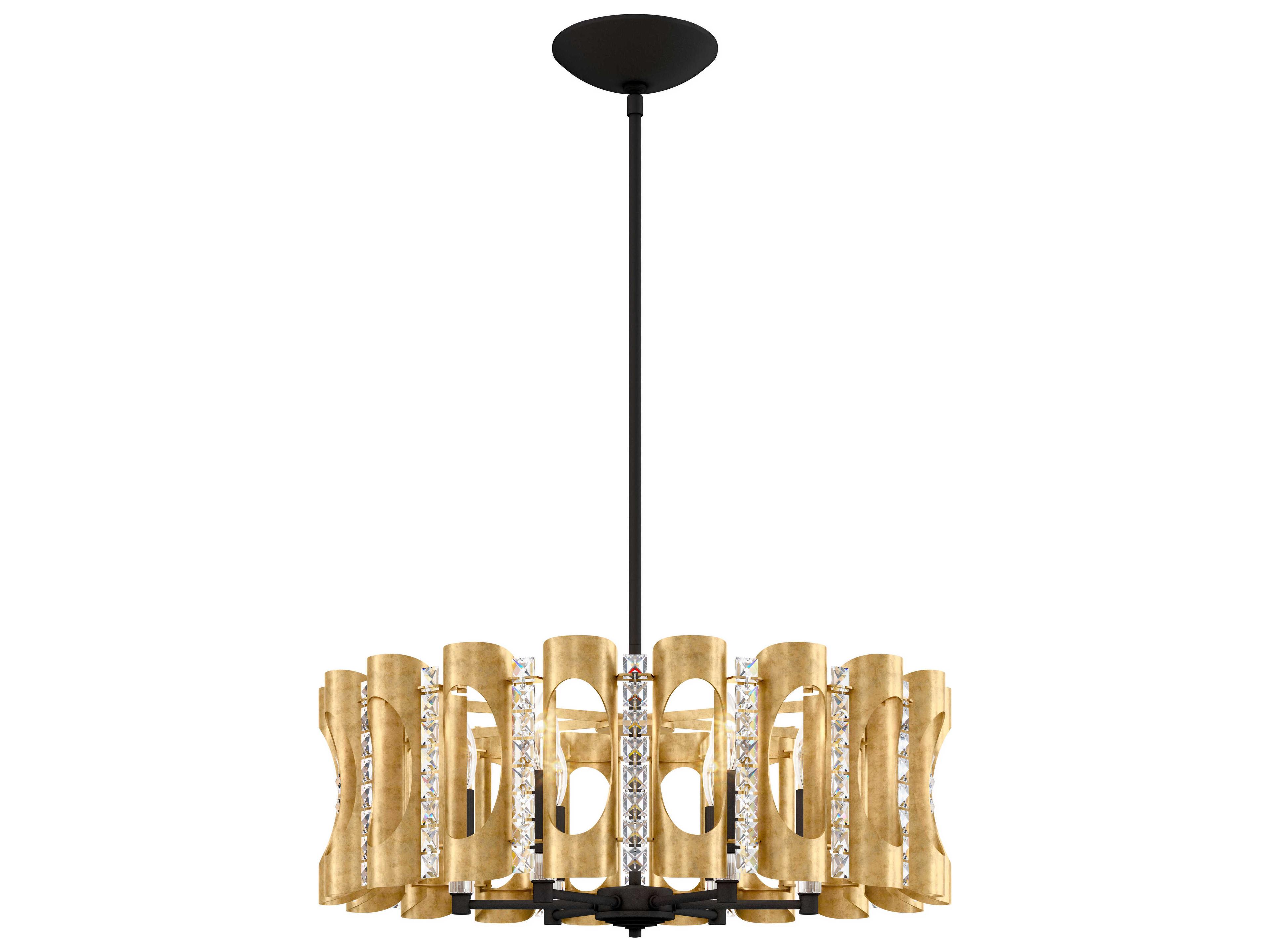Schonbek Twilight 6-Light Black Crystal Chandelier