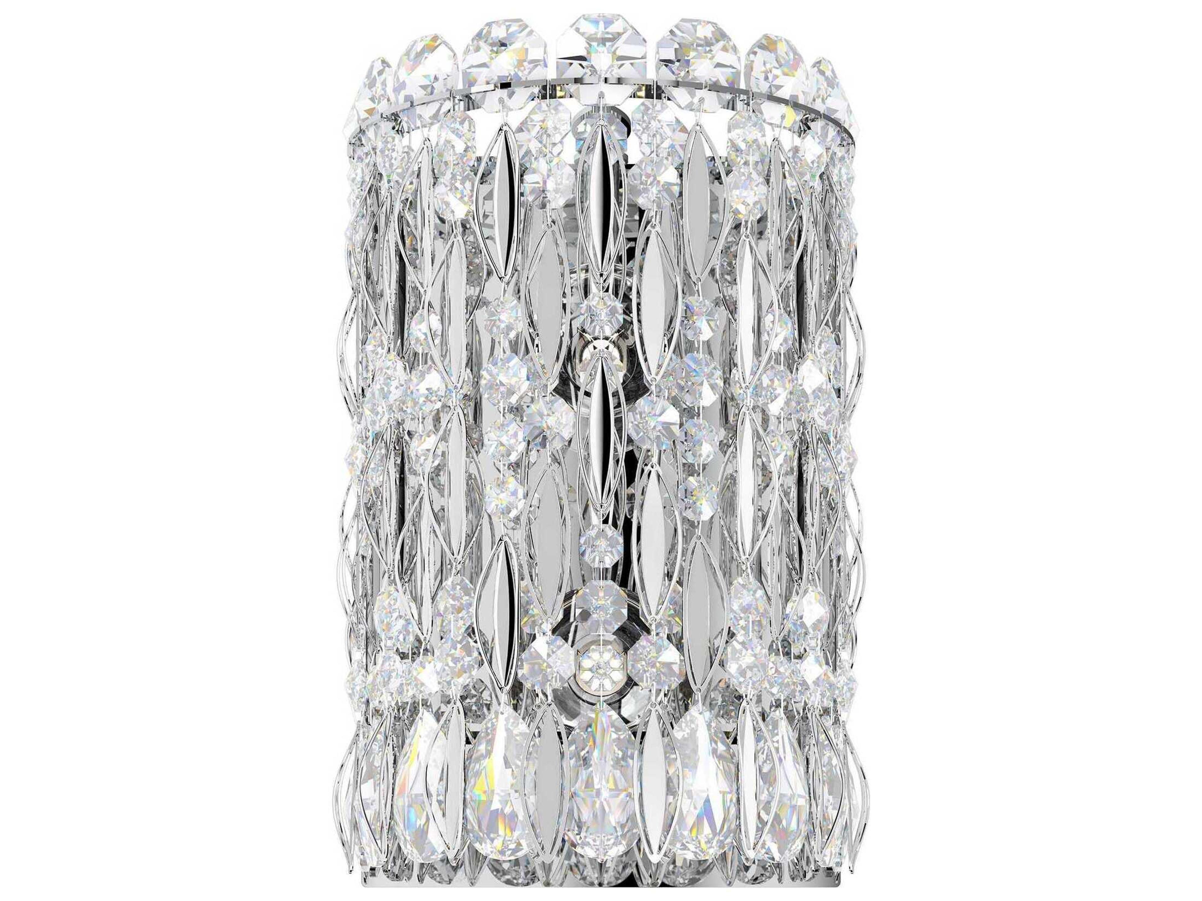 Schonbek Sarella 2-Light Silver Crystal Wall Sconce