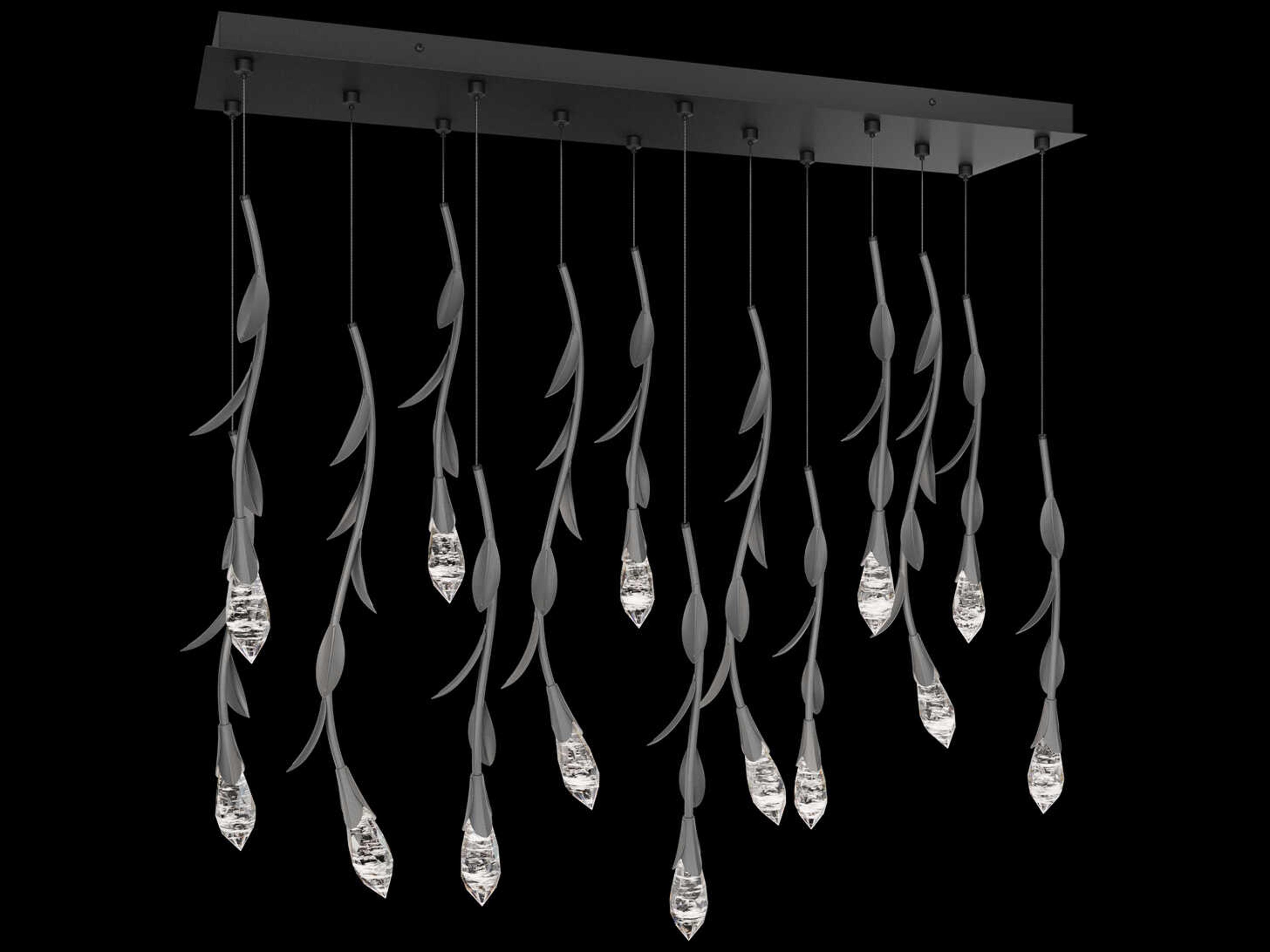 Schonbek Secret Garden 14-Light Black Island Pendant
