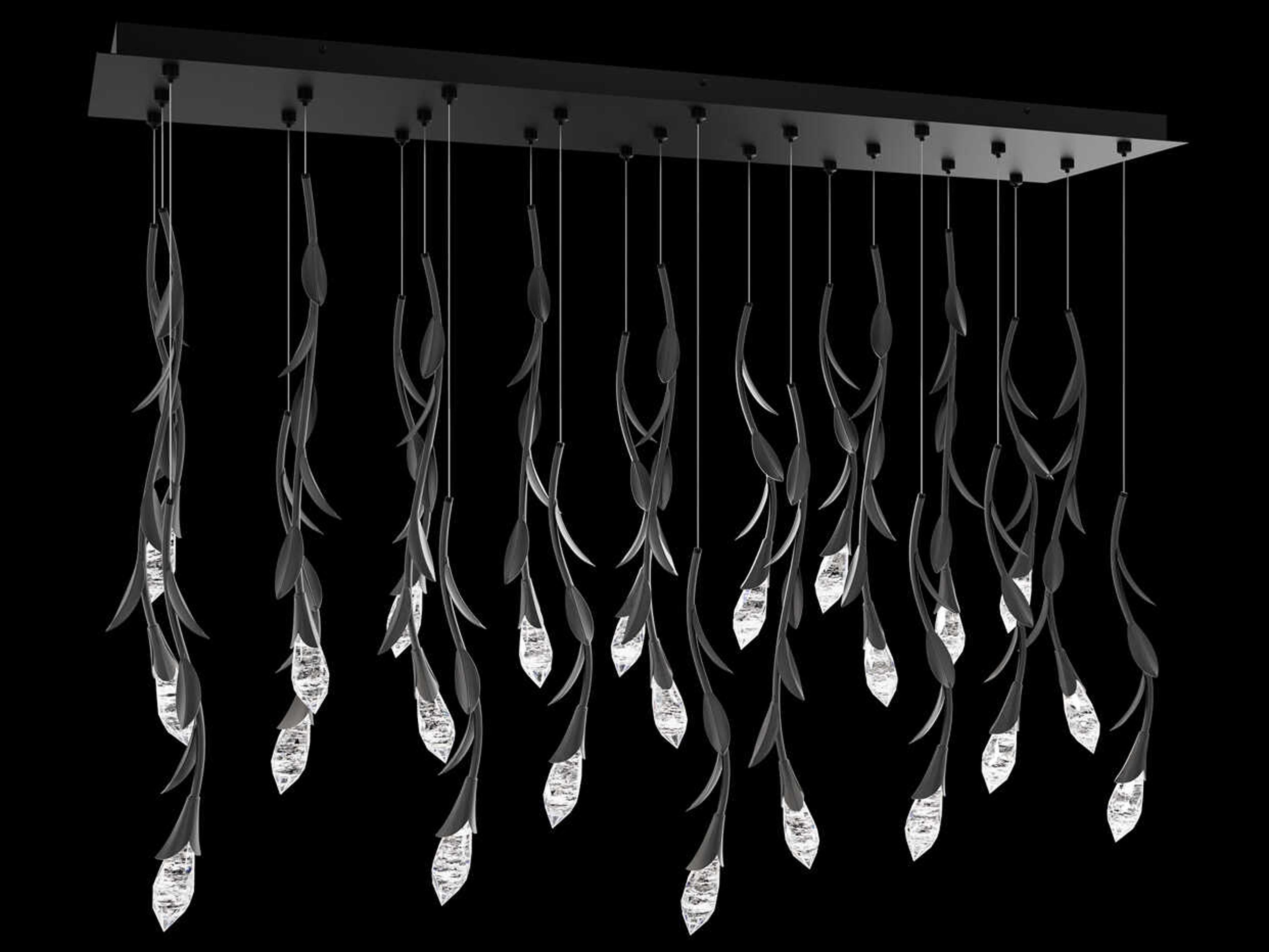 Schonbek Secret Garden 23-Light Black Island Pendant