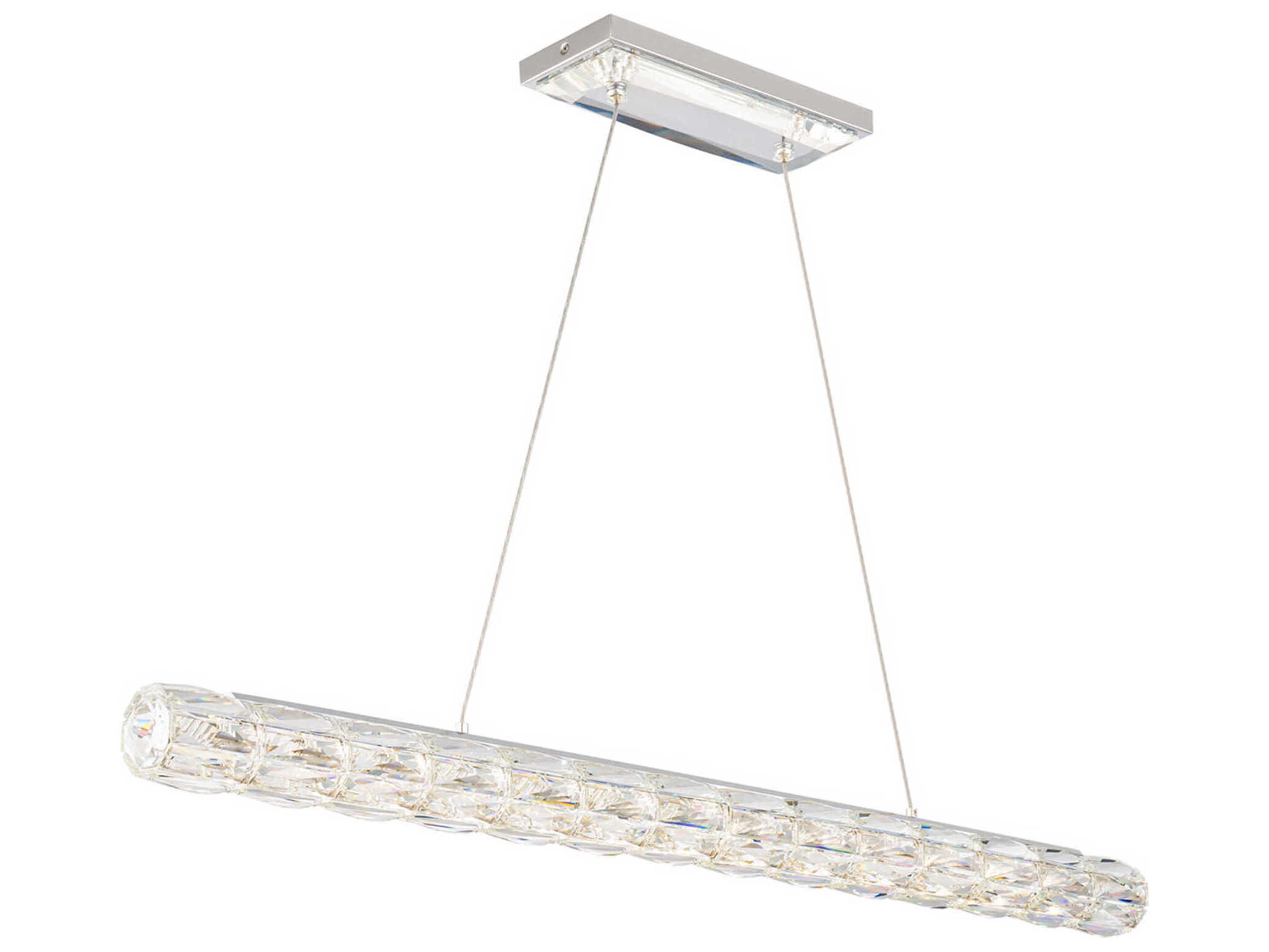 Schonbek Verve Stainless Steel Clear Linear Island Pendant