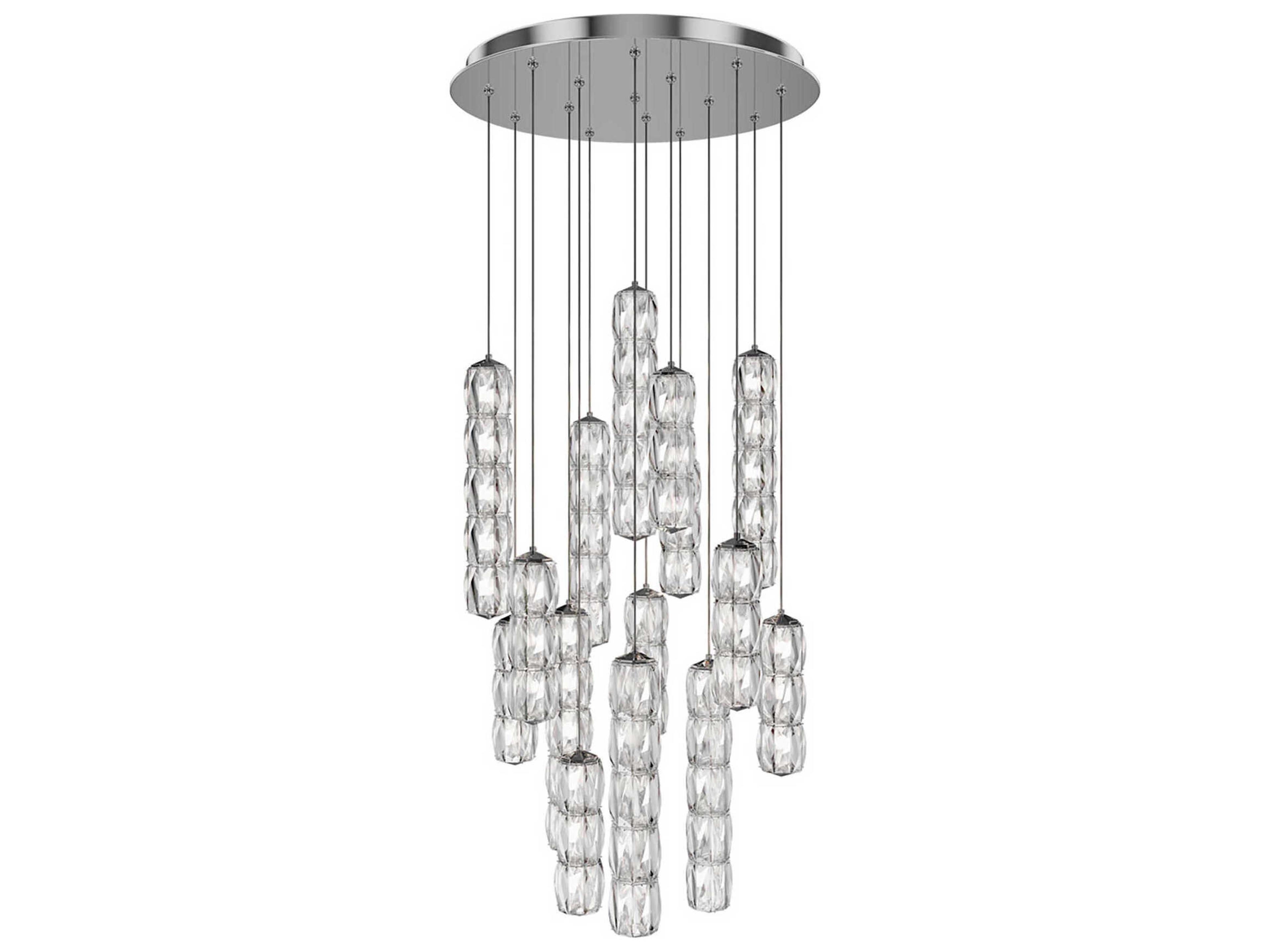 Schonbek Verve 15-Light Stainless Steel Linear Pendant