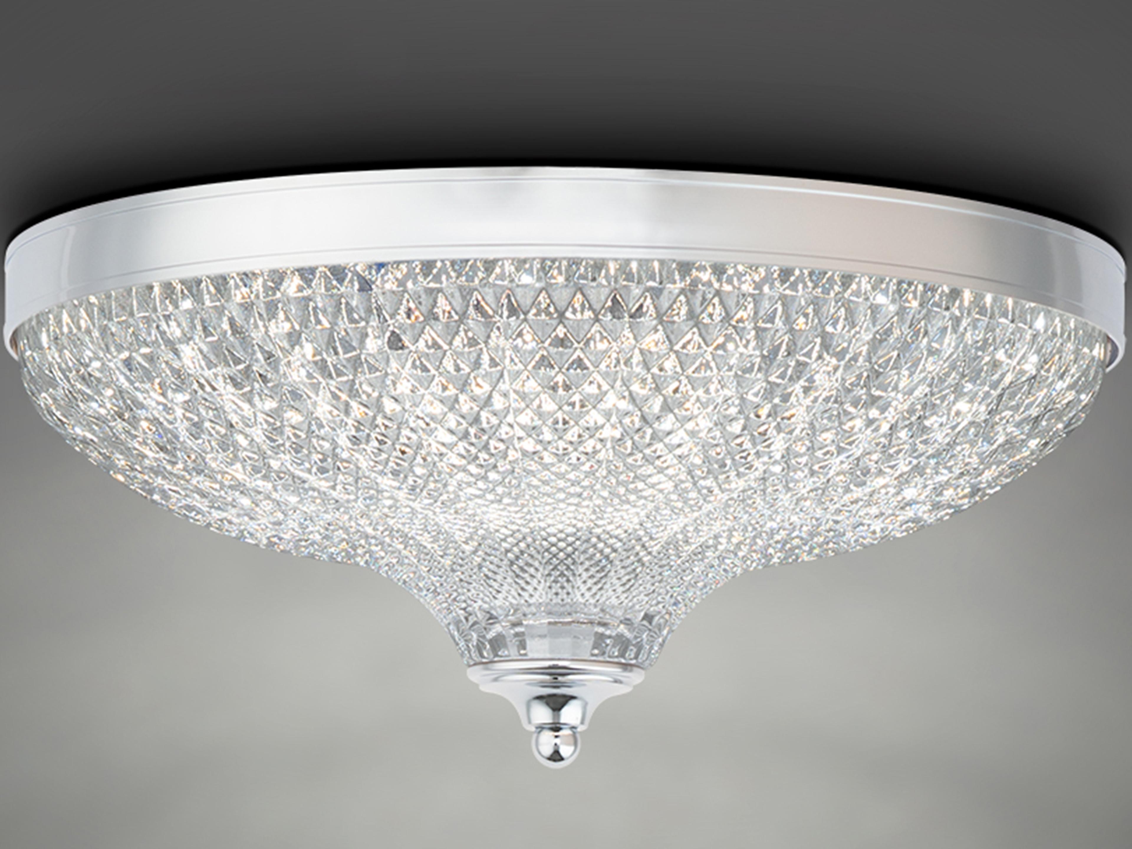 Schonbek Roma 1-Light Polished Chrome Crystal Glass Bowl Flush Mount