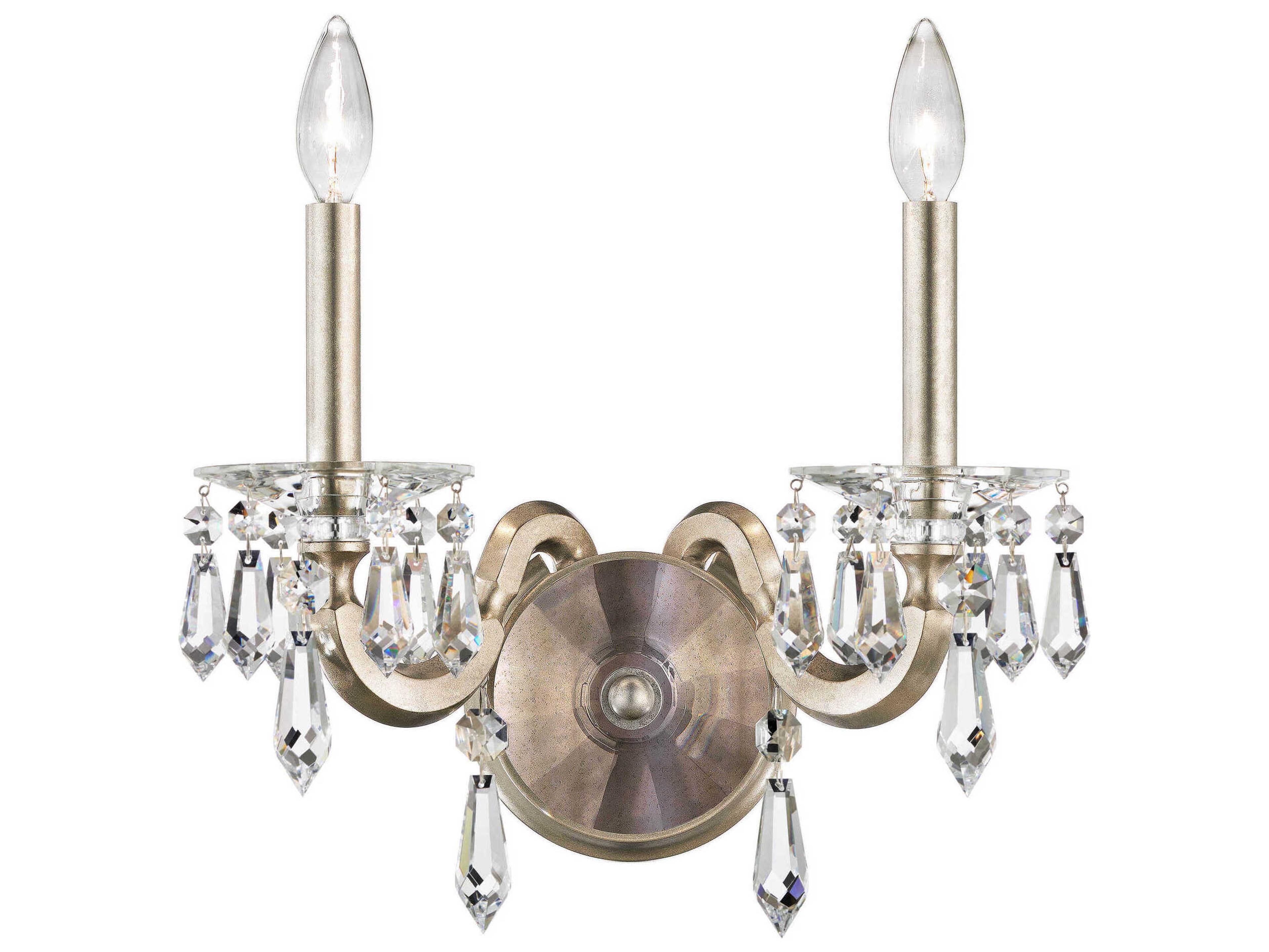 Schonbek Napoli 2-Light Steel Crystal Wall Sconce