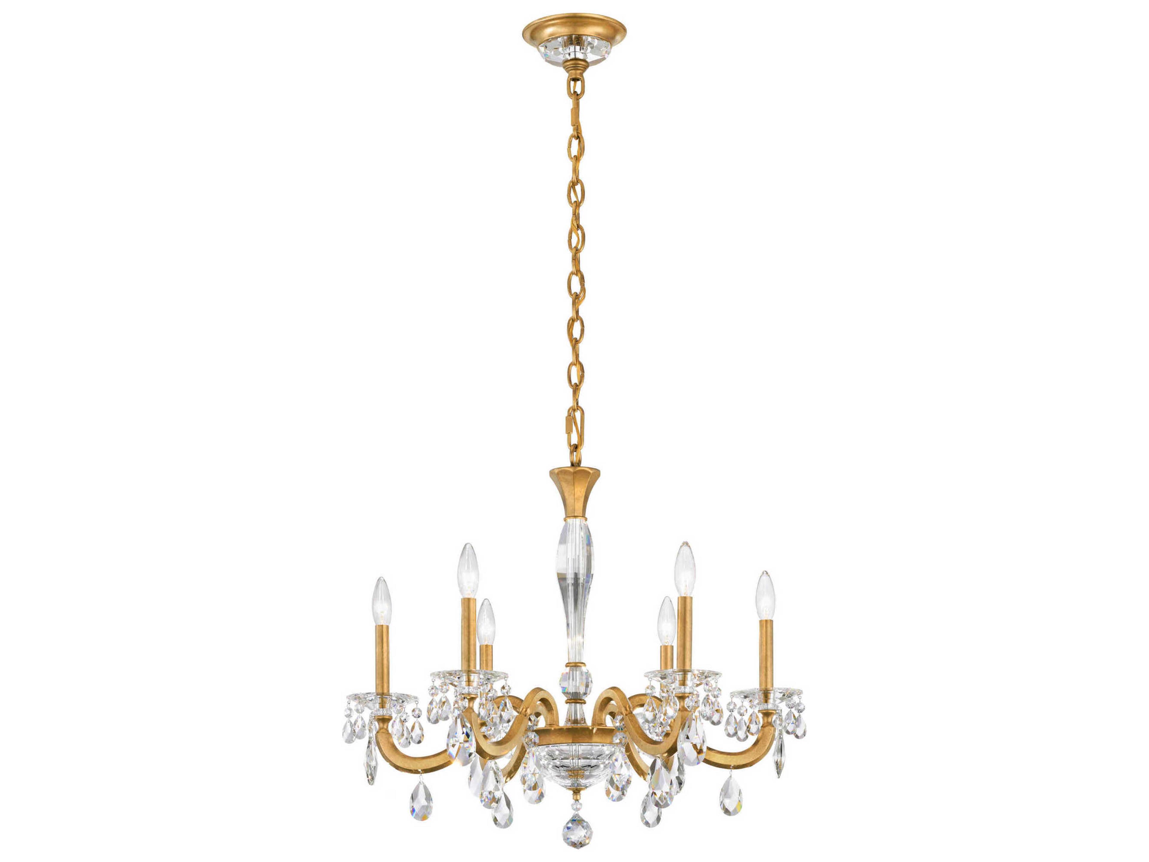 Schonbek San Marco 6-Light Clear Crystal Candelabra Chandelier