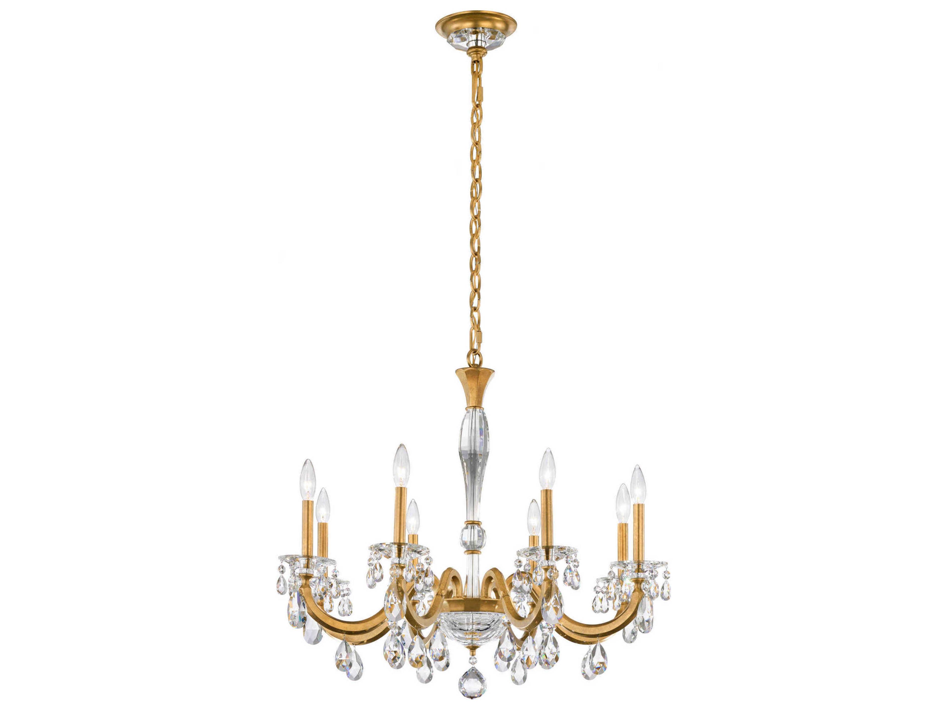 Schonbek San Marco 8-Light Clear Crystal Candelabra Chandelier
