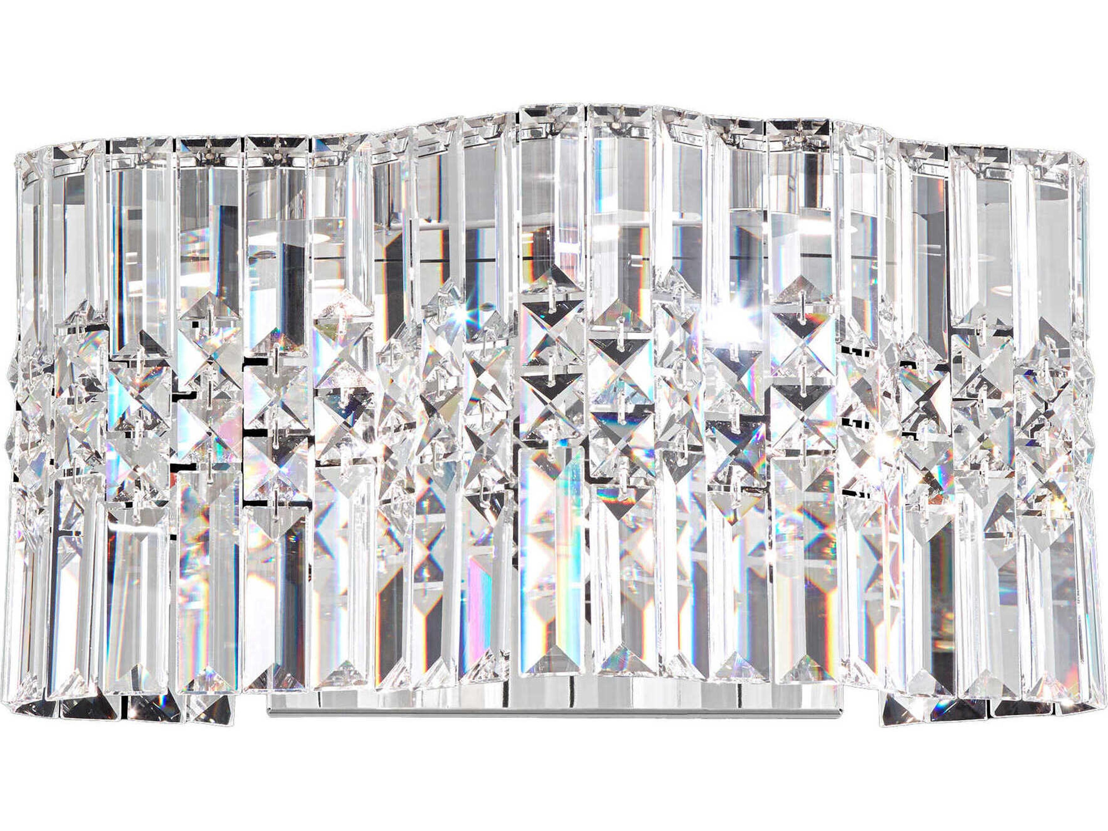 Schonbek Selene 2-Light Stainless Steel Crystal LED Vanity Light