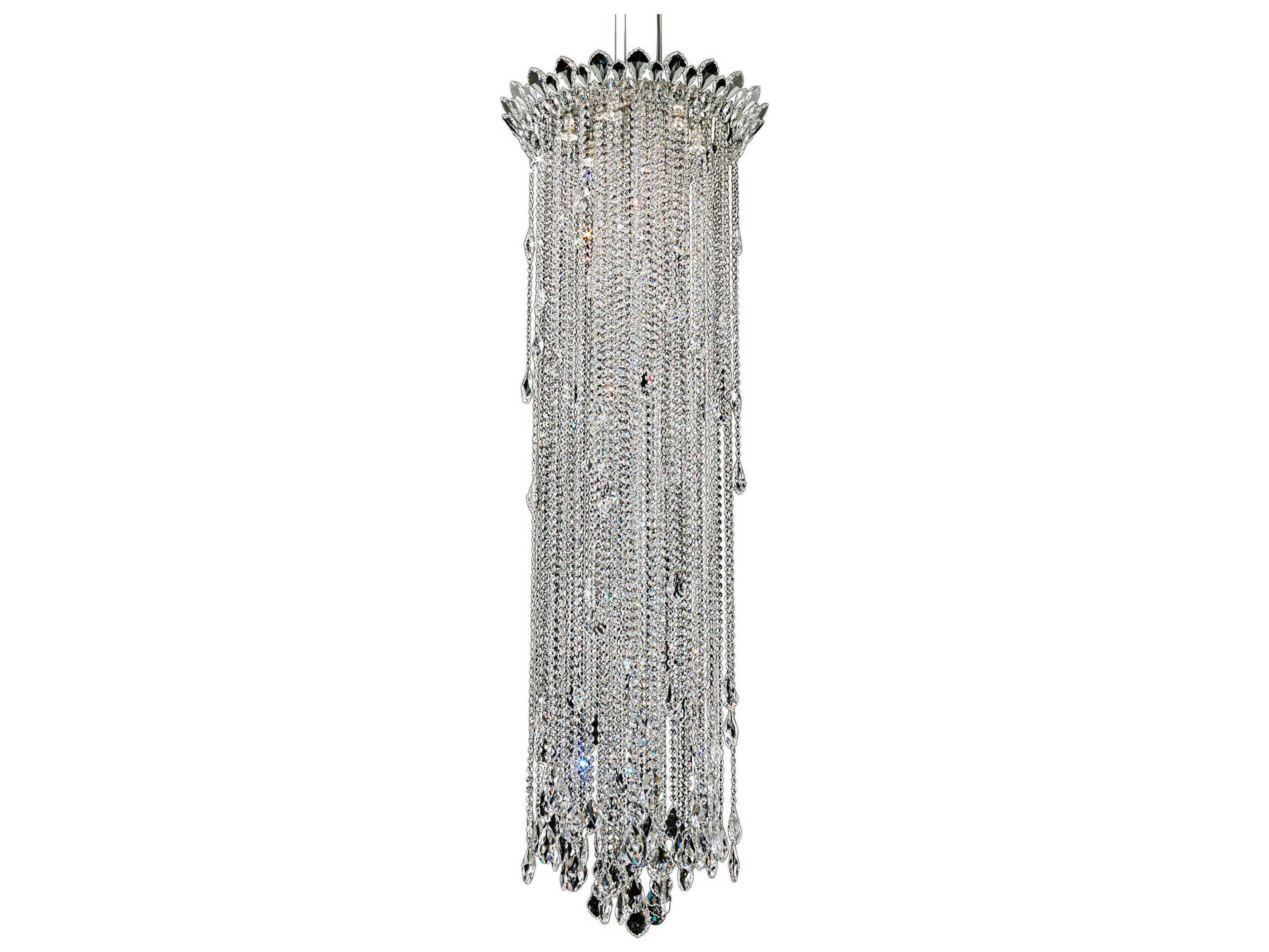Schonbek Trilliane Strands 6-Light Stainless Steel Crystal Pendant