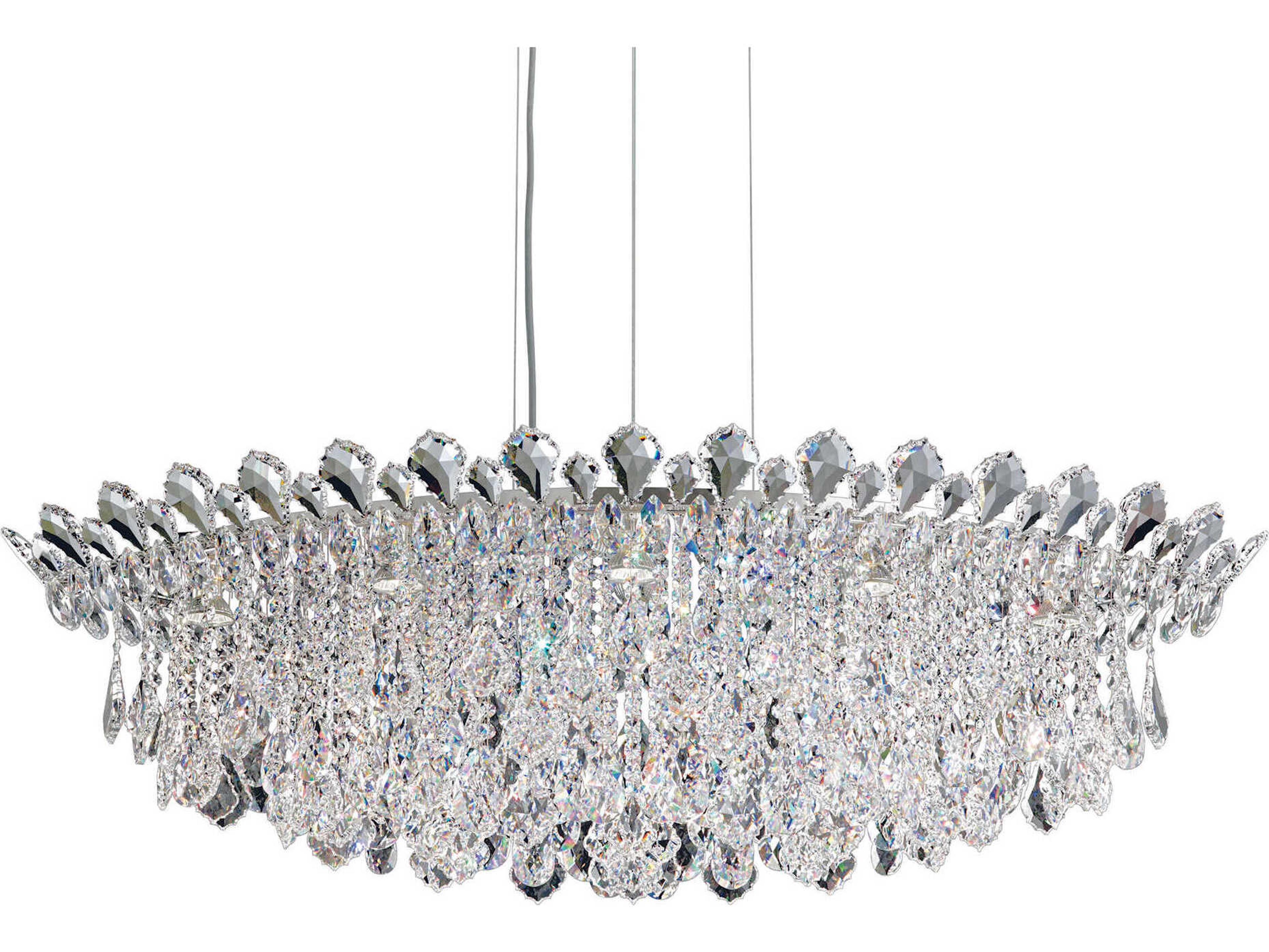 Schonbek Trilliane Strands 8-Light Stainless Steel Crystal Island Pendant