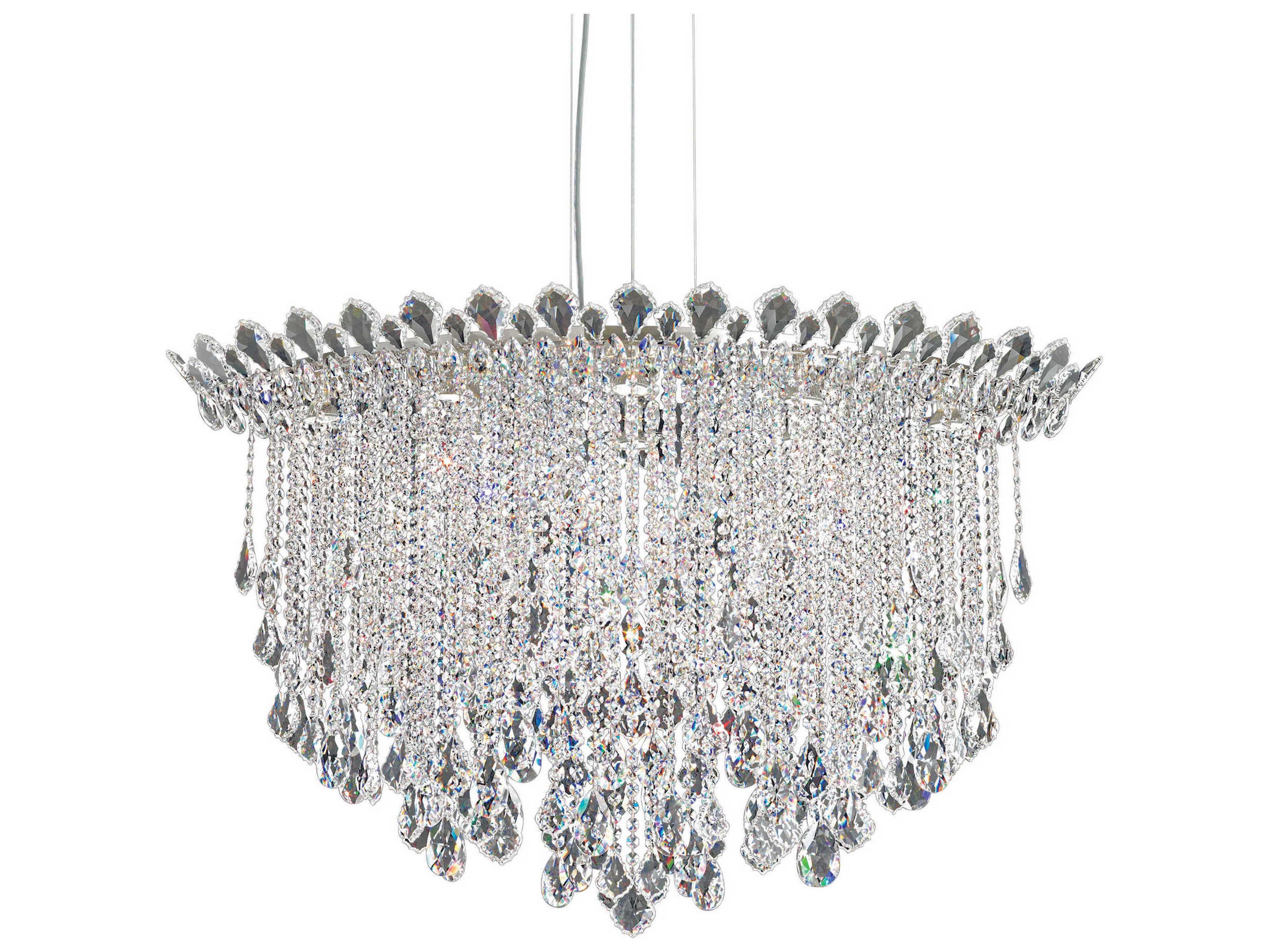 Schonbek Trilliane Strands 8-Light Stainless Steel Crystal Island Pendant