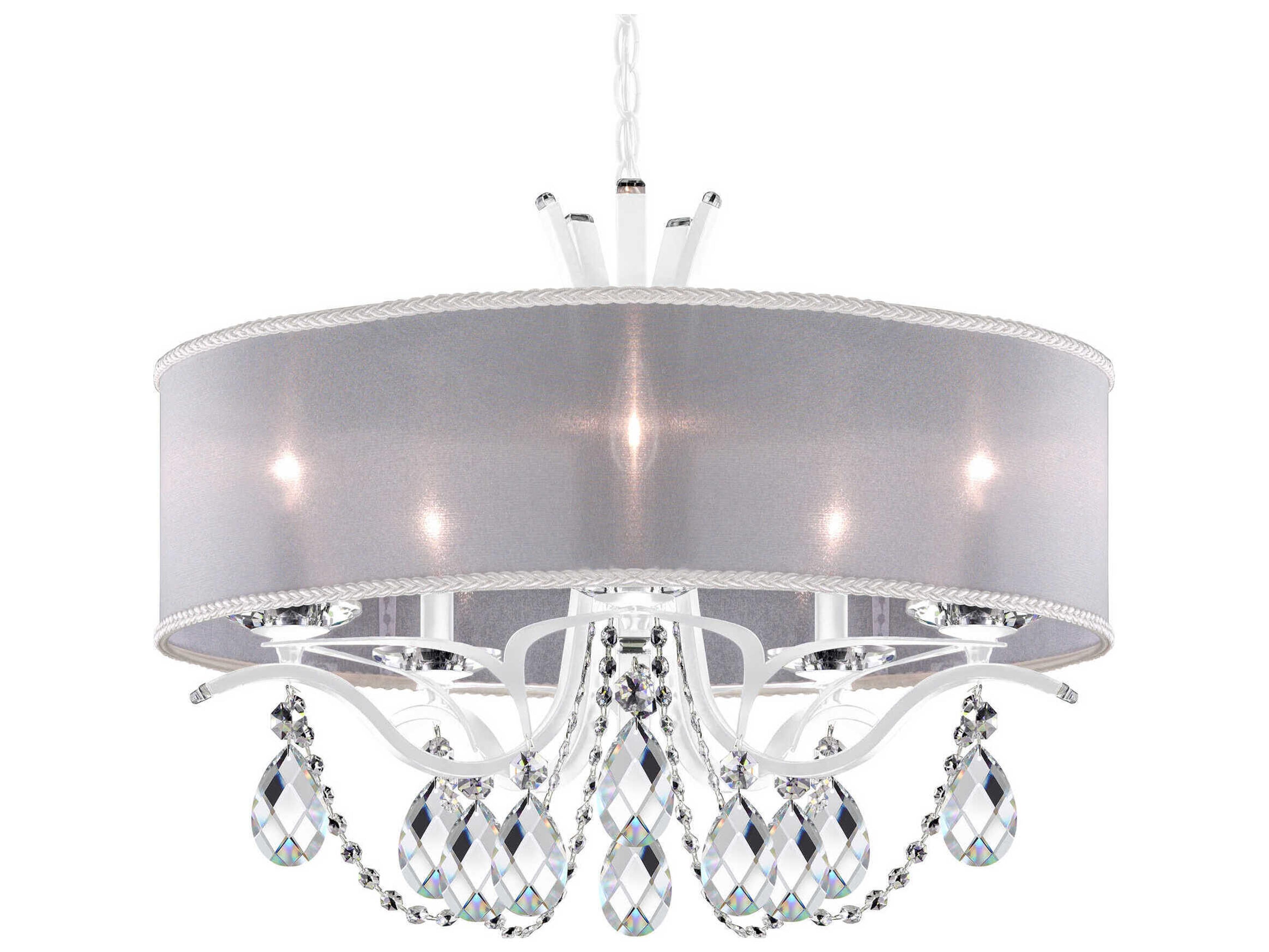 Schonbek Vesca 5-Light Silver Crystal Candelabra Chandelier