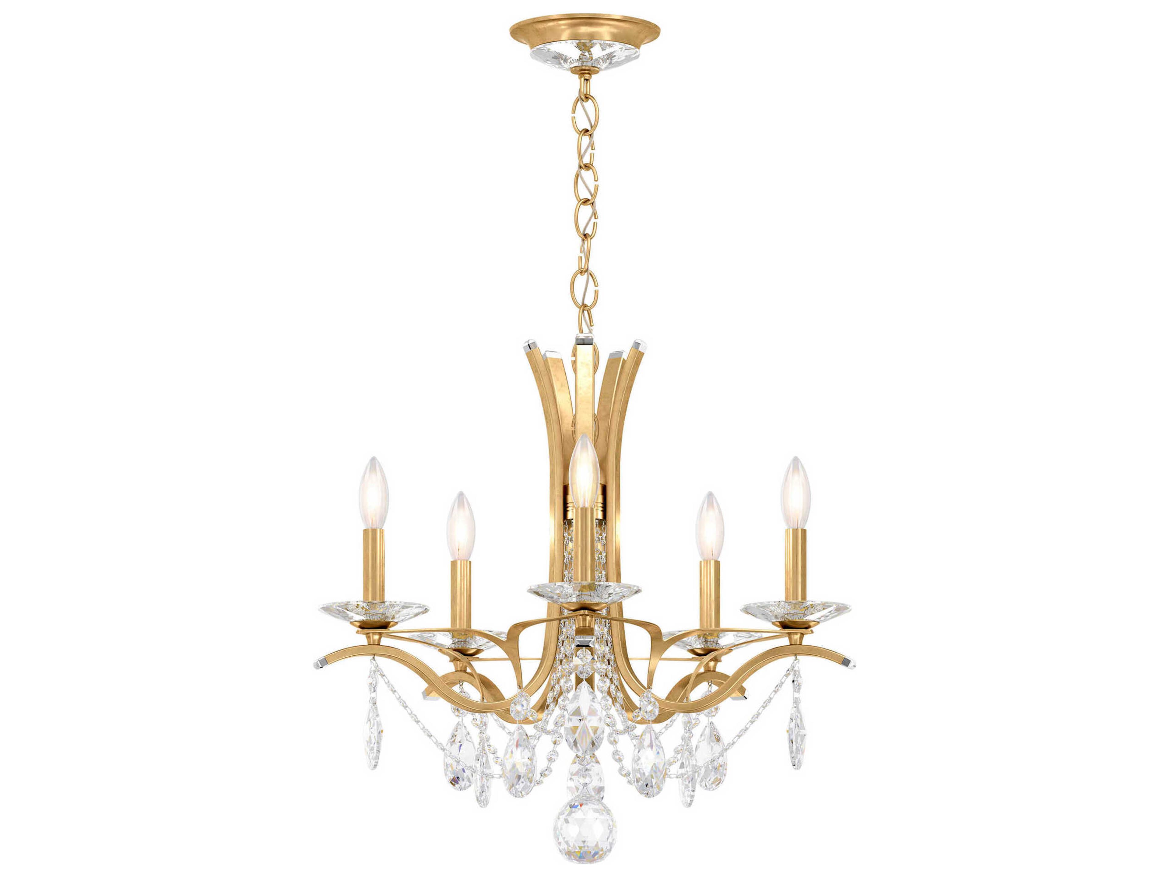 Schonbek Vesca 5-Light Silver Crystal Chandelier