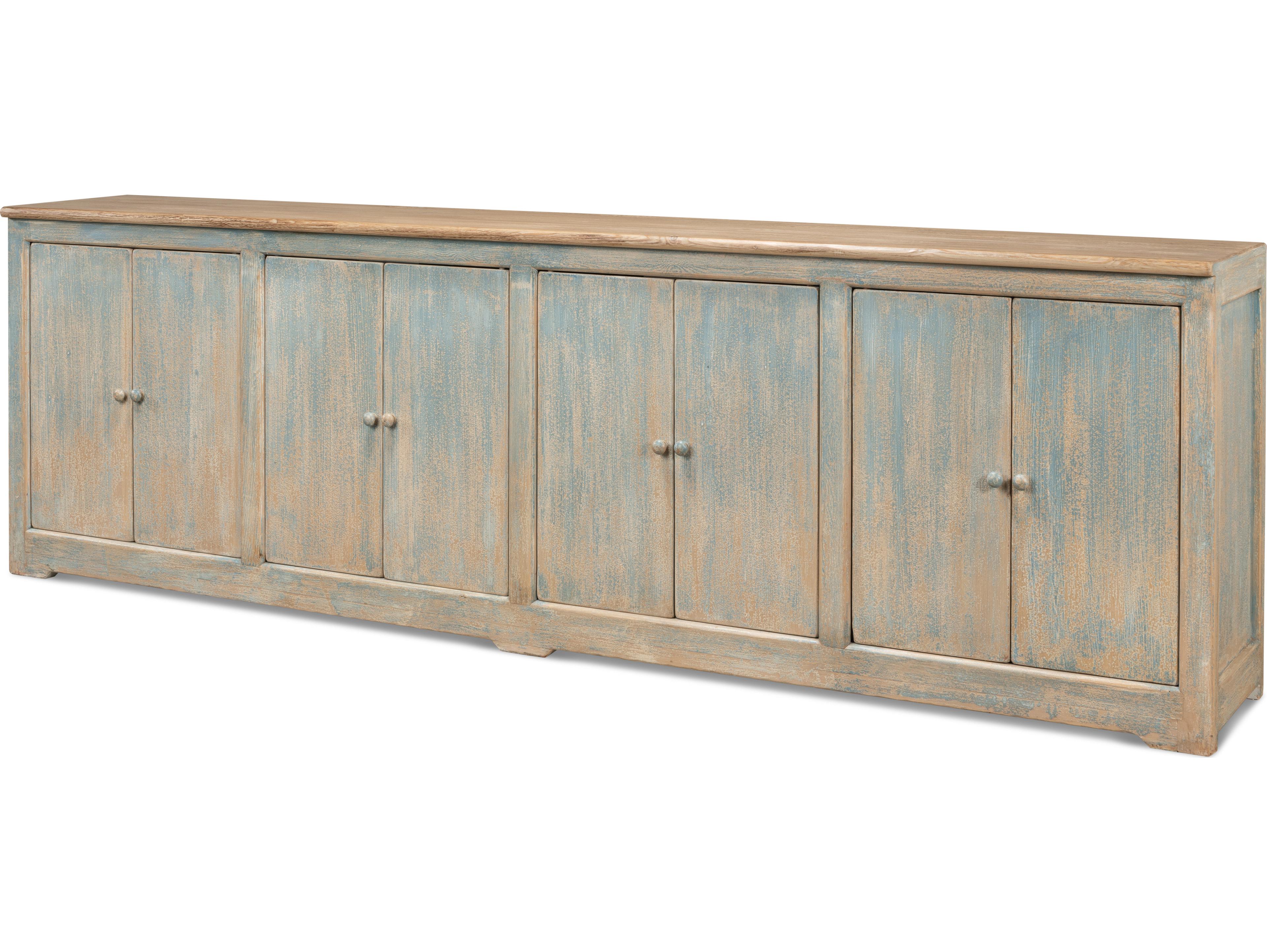 Sarreid Ltd Eight Is Enough Sideboard Antique Blue