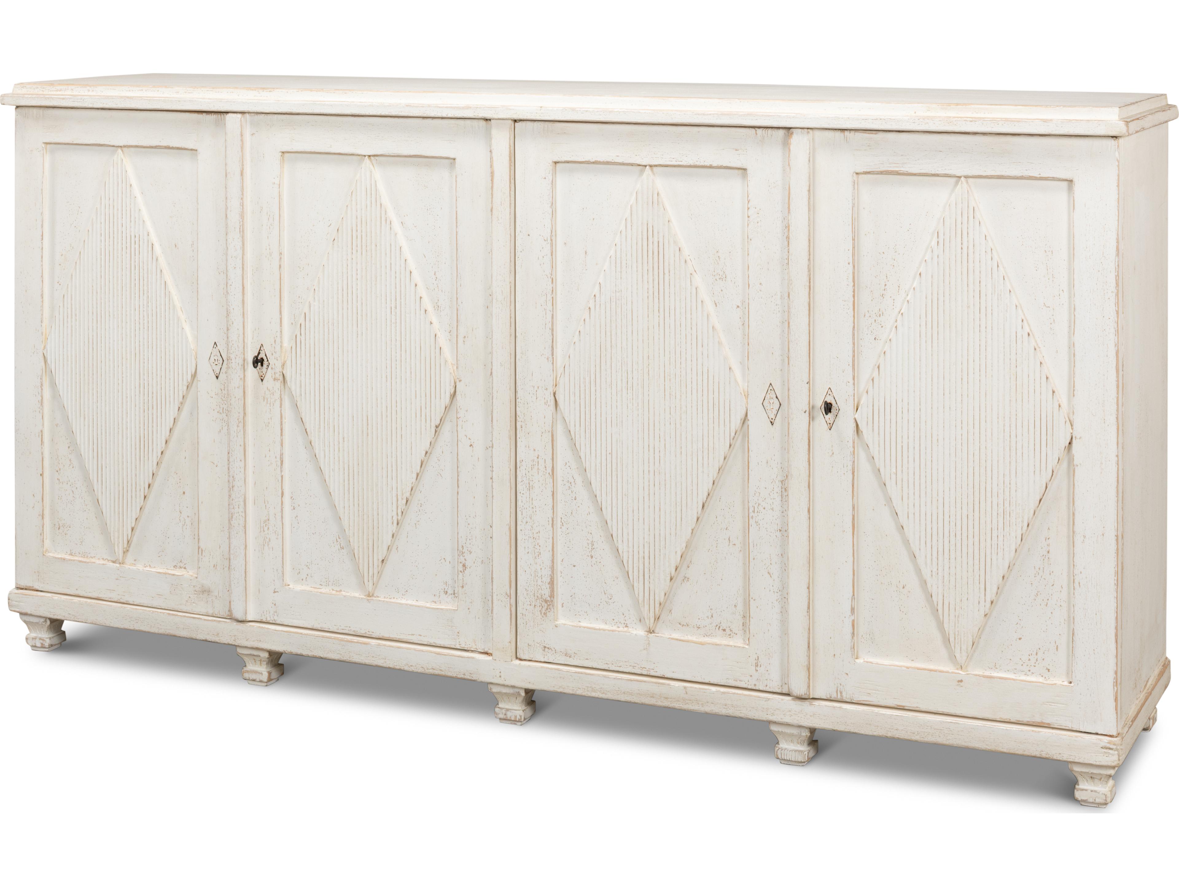 Beecher Sideboard with 4 Doors Whitewash