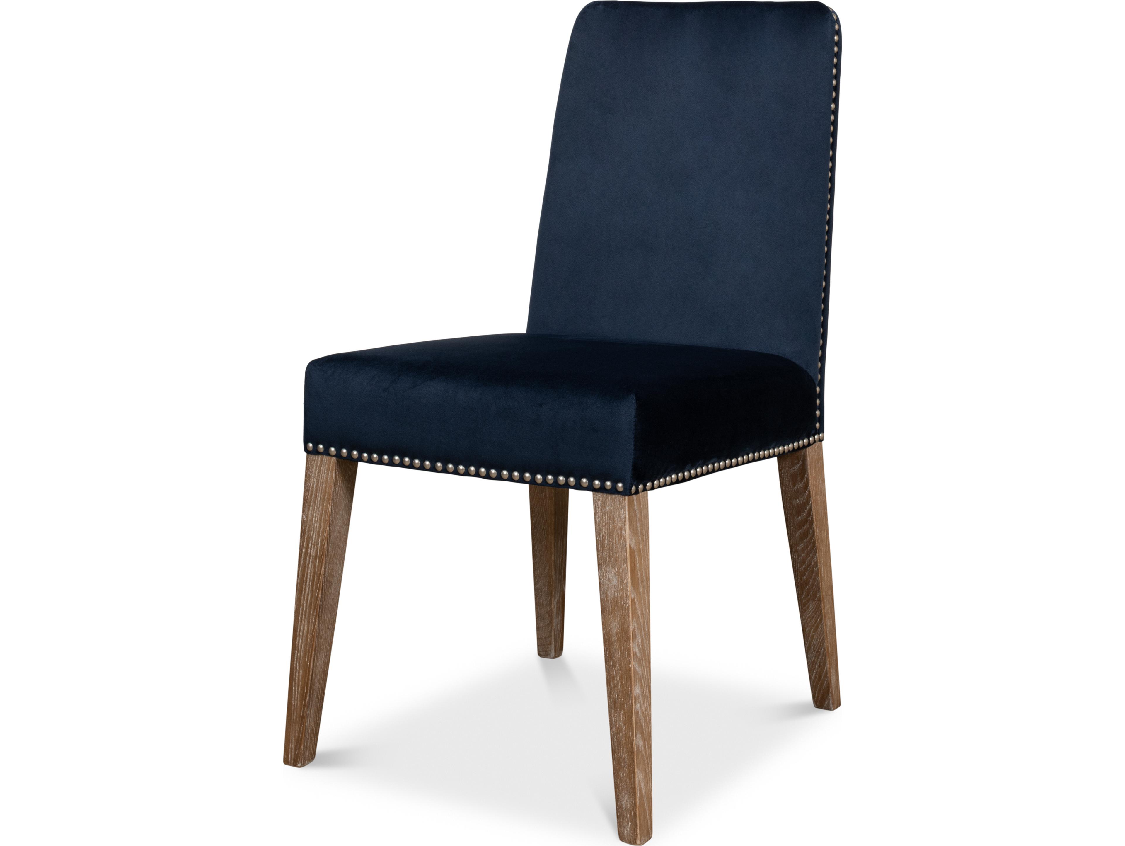 Sarreid Ltd Franklin Side Chair Navy Blue