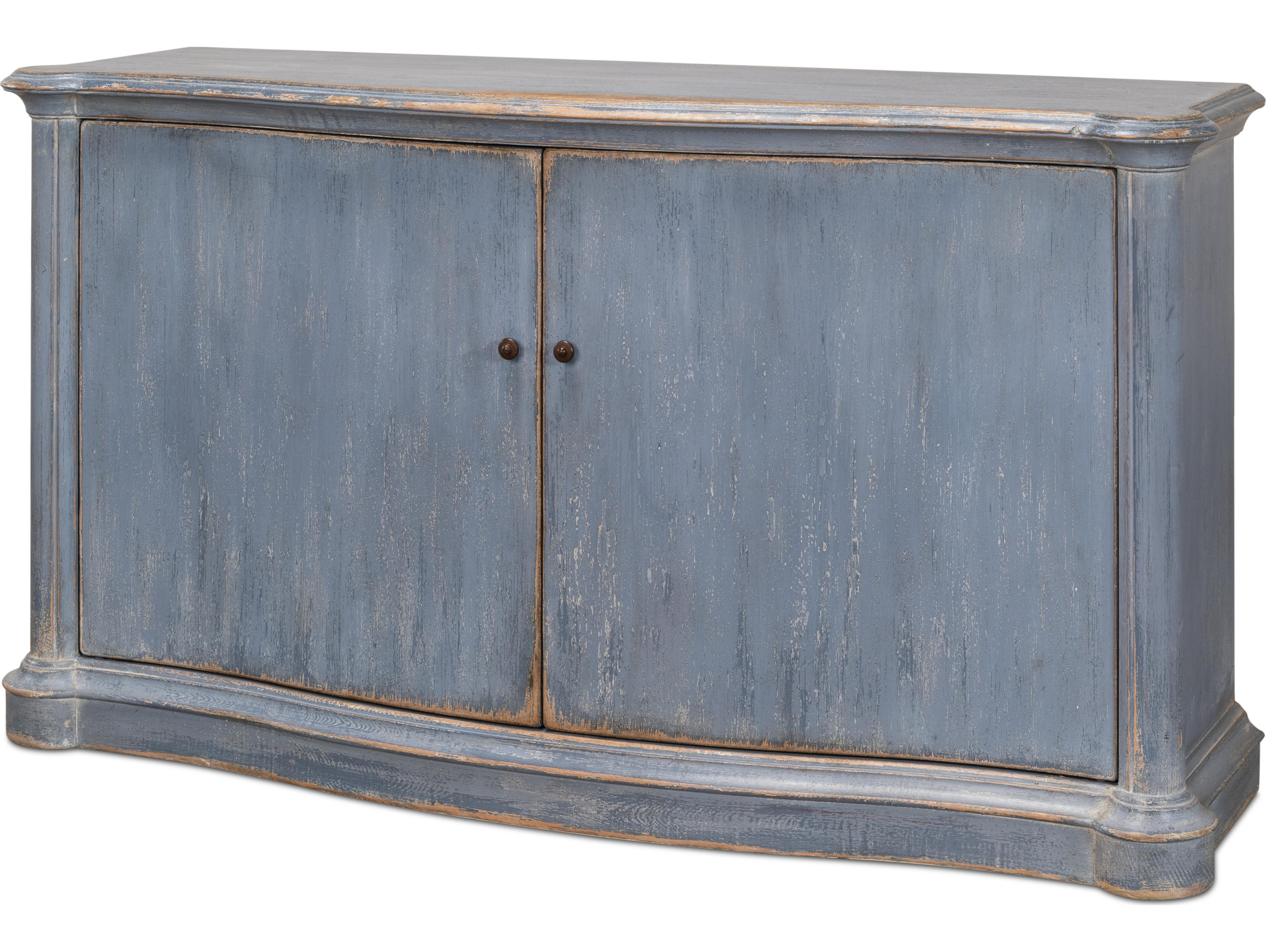 Sarreid Ltd Columns Bowfront Sideboard Blue