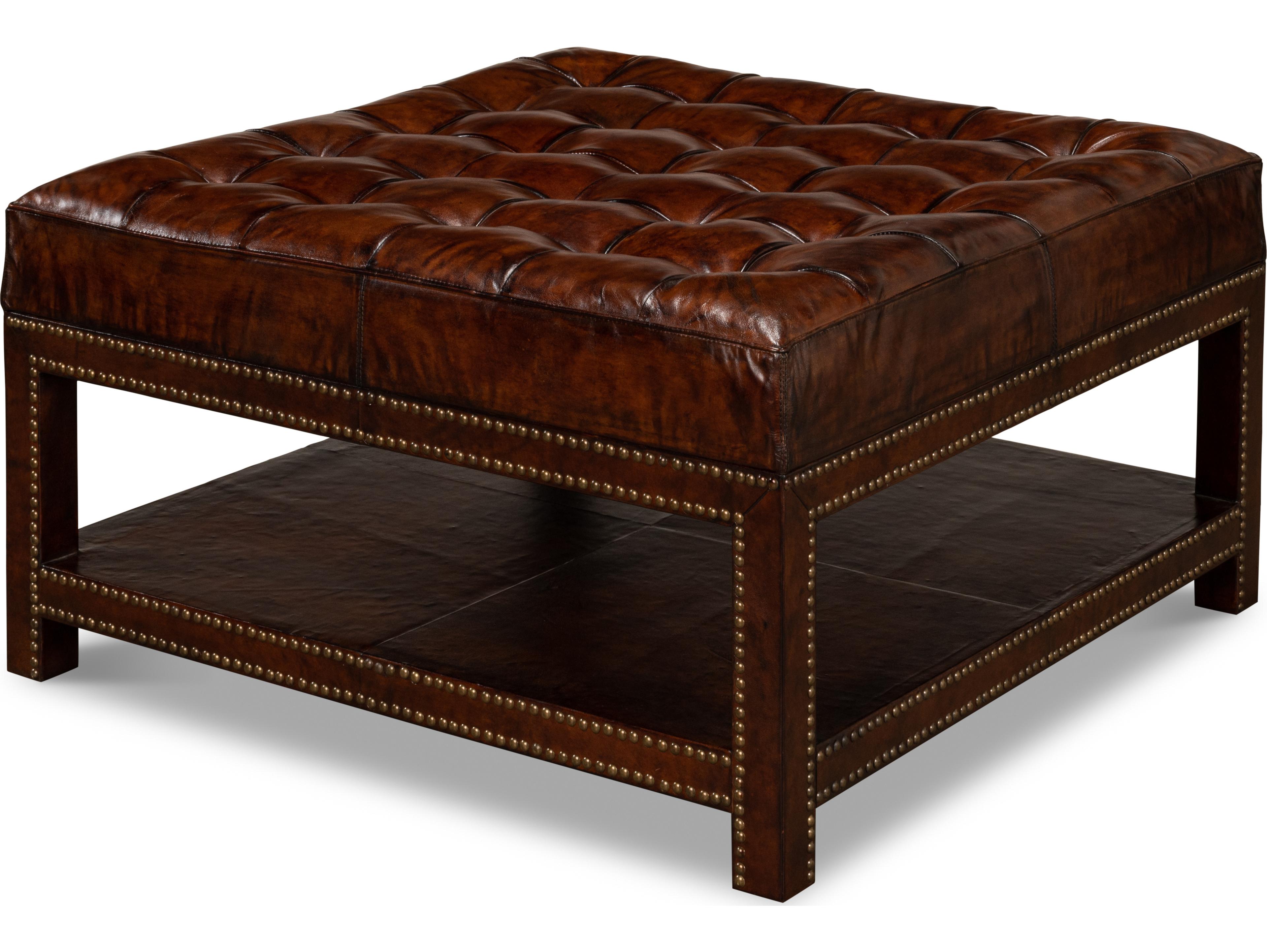 Sarreid Ltd Vintage Tufted Ottoman