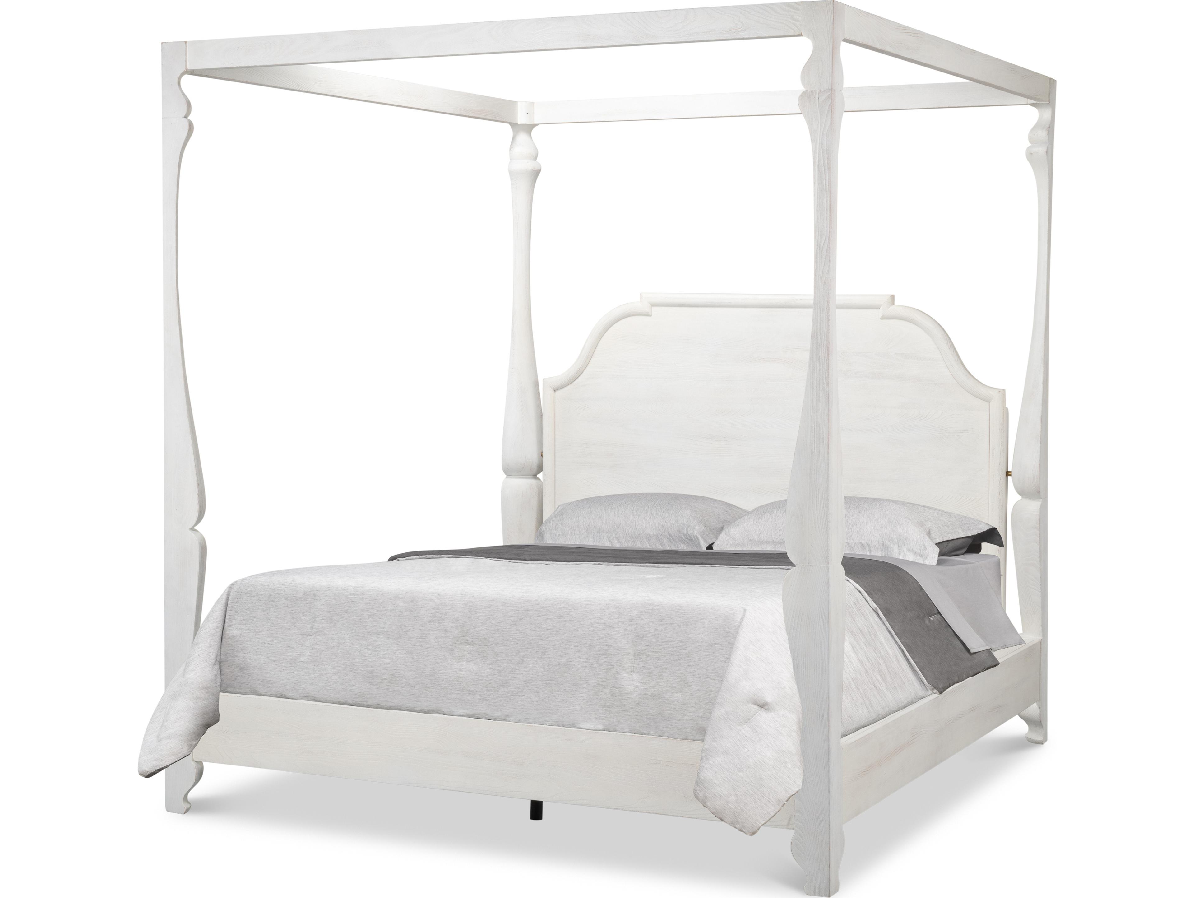 Sarreid Ltd Madeline Bungalow Bed King Bungalow White