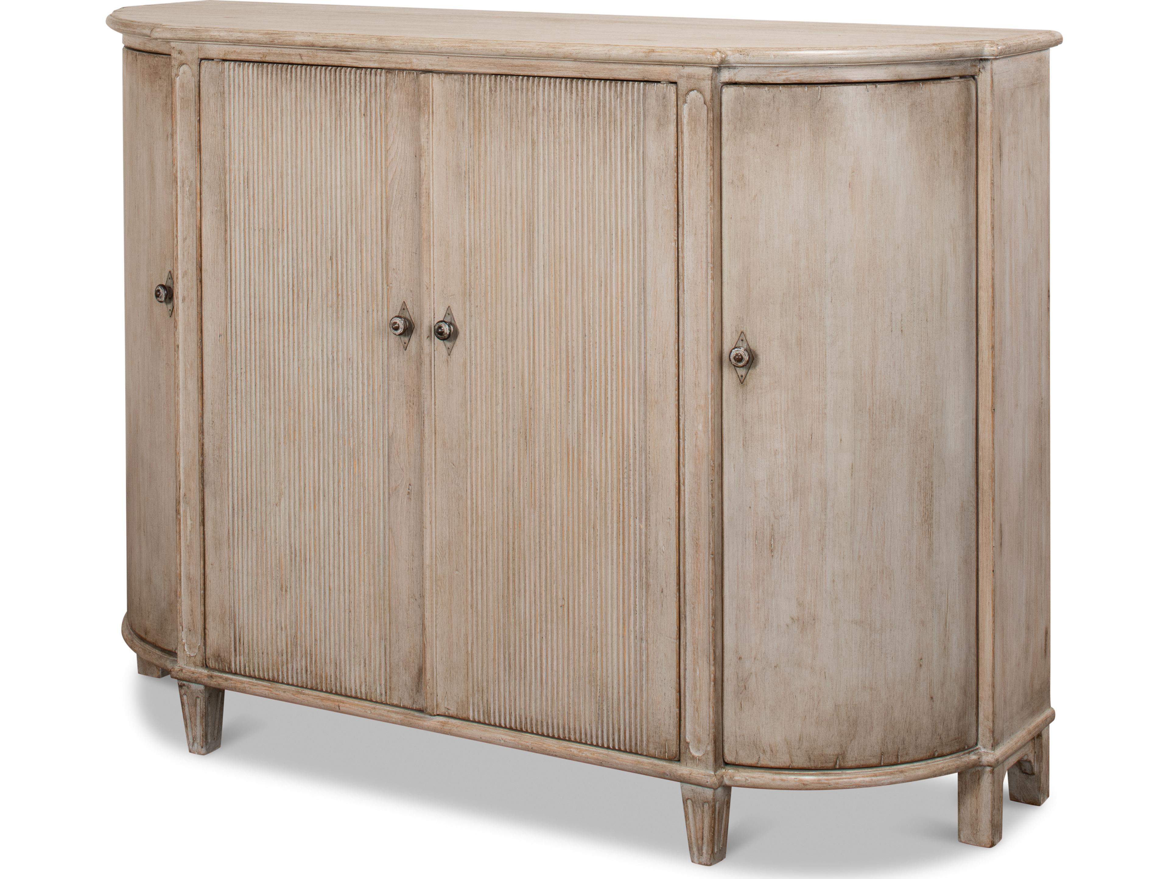 Sarreid Ltd Brooks Demilune Stone Grey